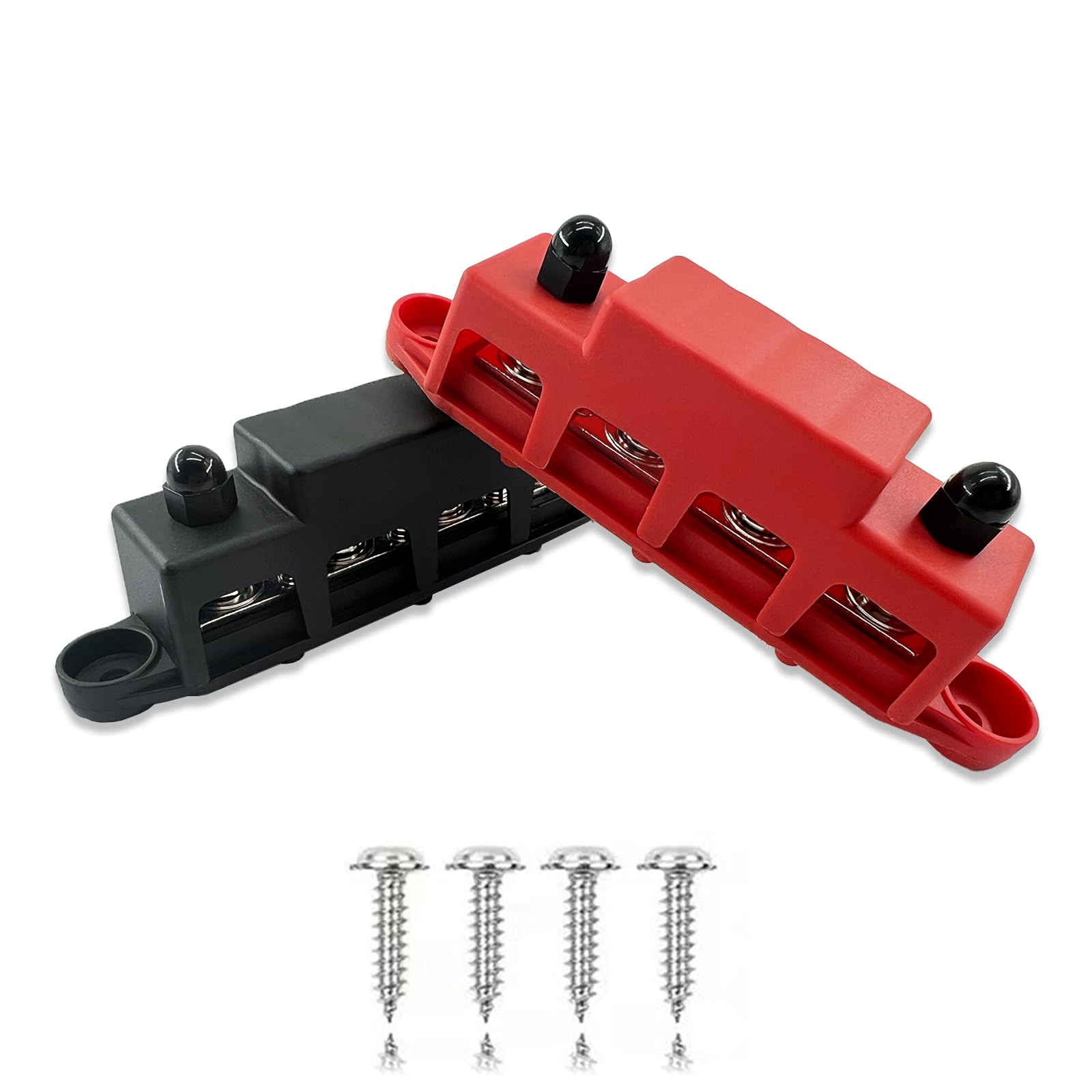 Young Dance 250A 12V Busbar 3/8'' Power Distribution Block 4 Studs Junction Block Automotive Marine Battery Busbar Terminal Bloc