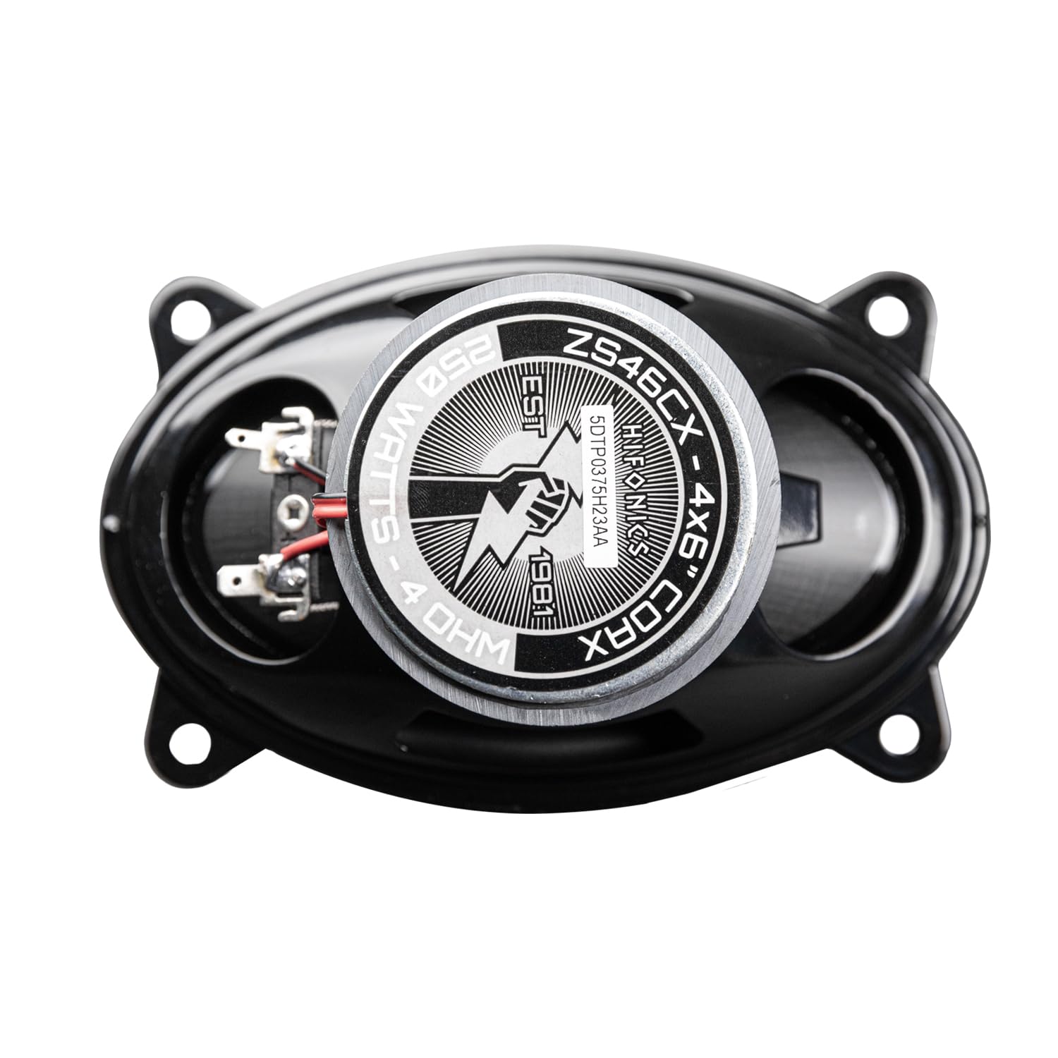 Hifonics Zs46Cx Zeus Coaxial Car Speakers (Black, Pair)   4X6 Inch Coaxial Speakers, 200 Watt, 2 Way Car Audio, Passive Crossove