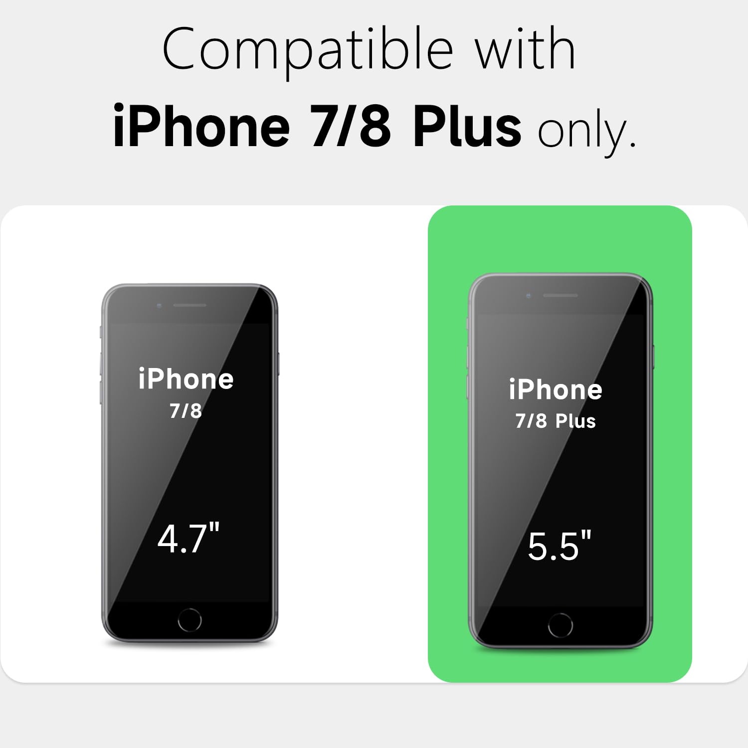 Loeoel For Iphone 7 Plus/ 8 Plus Case Clear, Transparent Hybrid 7/8 Plus Phone Case [Hard Plastic & Soft Silicone Bumper] Acryli