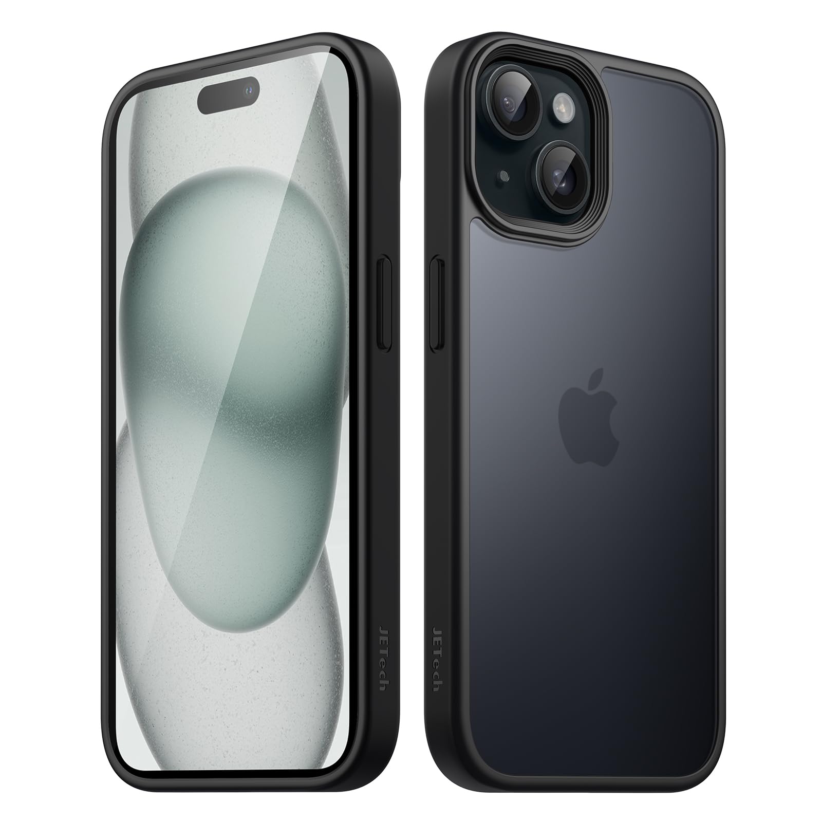 JETech Matte Case for iPhone 15 6.1-Inch, Shockproof Military Grade Drop Protection, Frosted Translucent Back Phone Cover, Anti-