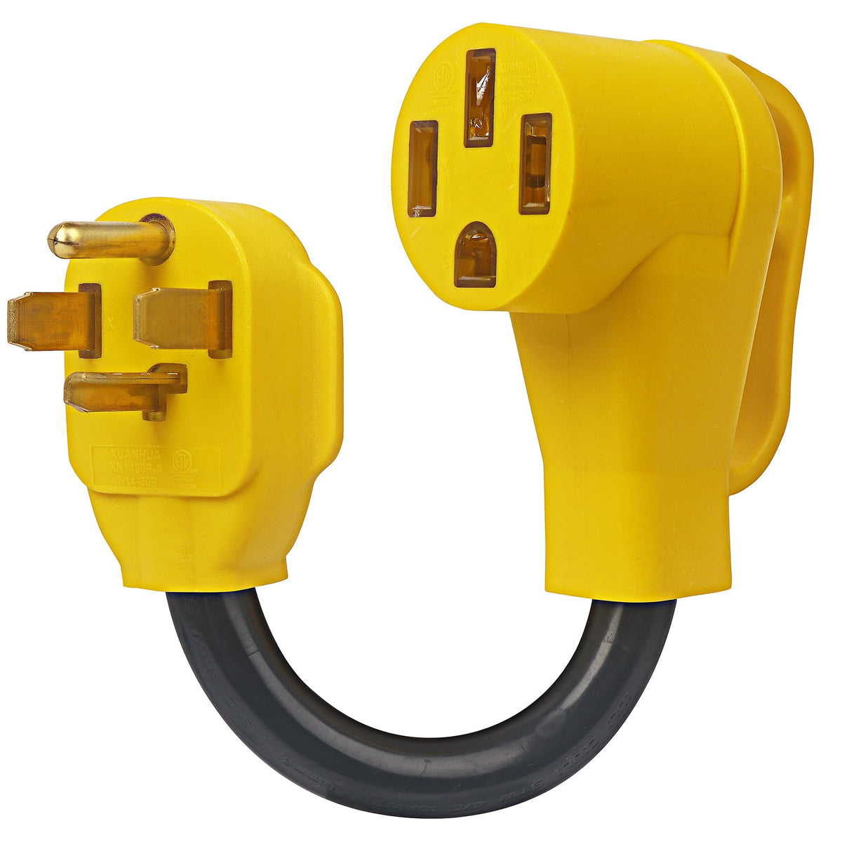 Nema 14 30P To 14 50R Ev Charger Adapter Cord, 30 Amp Dryer To 50 Amp Ev/Rv Conversion Adapter For Leave 2 Charging, Compatible