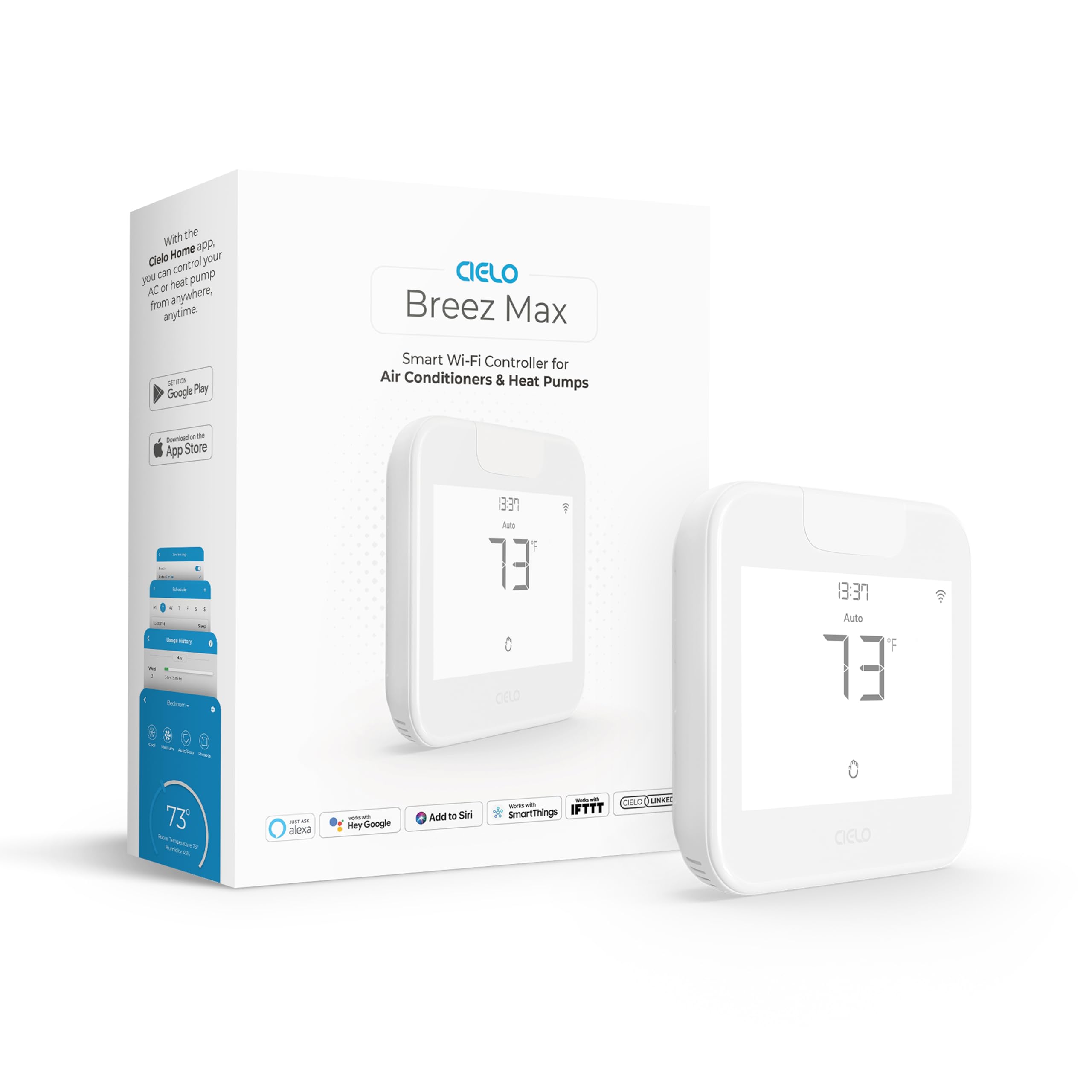 Breez Max | Smart Ac Controller | Wifi Thermostat For Mini Split, Window, Portable Acs/Heat Pumps | Ai Based Tech | Free App, No