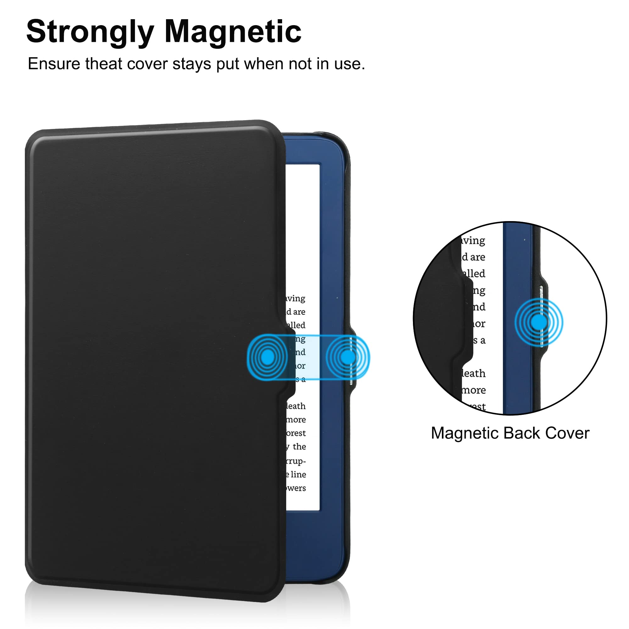 Hgwalp Case For 6'' All New Kindle 11Th Generation 2022 Release Only, Folio Ultra Slim Pu Leather Cover With Auto Sleep And Wake