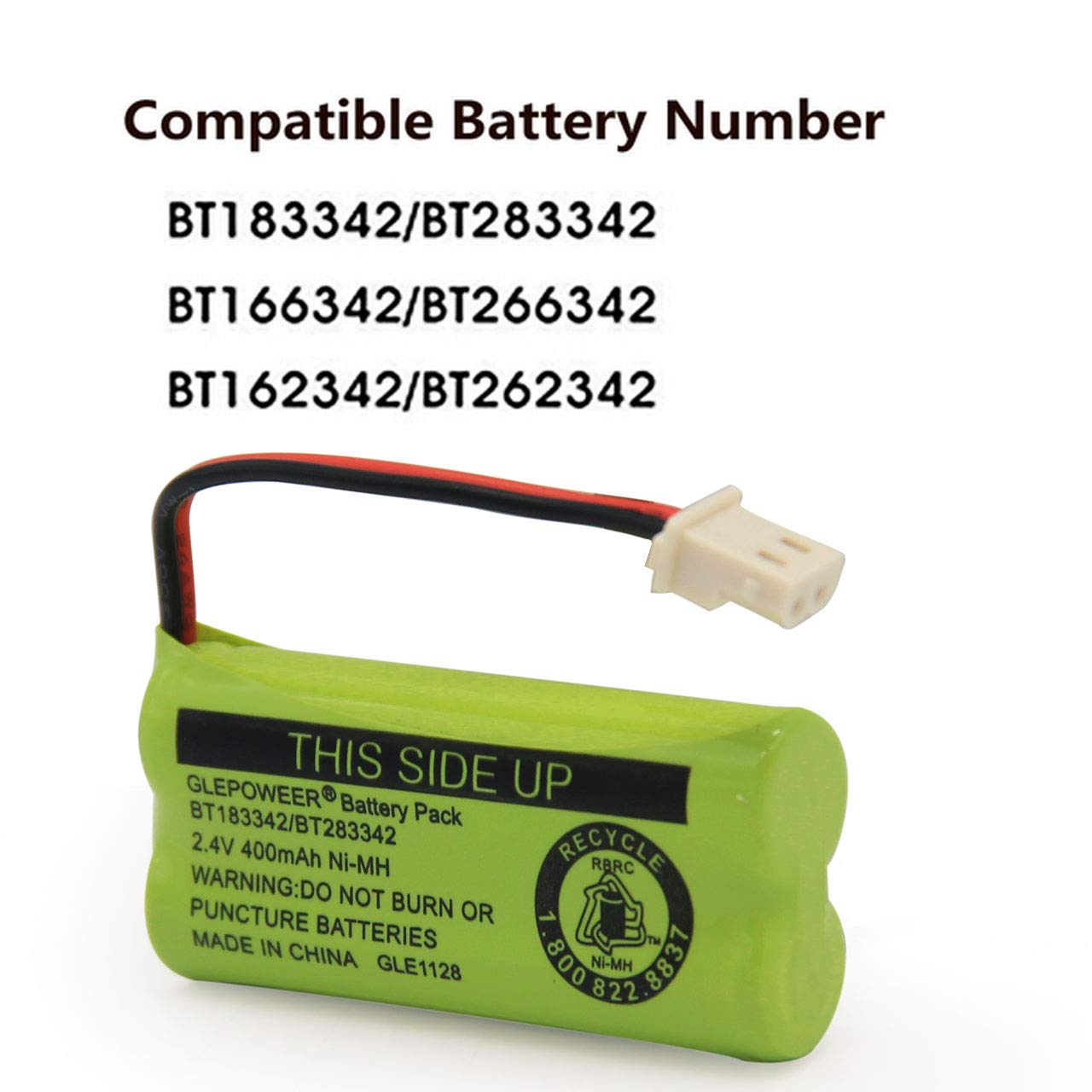 Glepoweer Bt183342/Bt283342 2.4V 400Mah Ni Mh Battery Pack, Also Compatible With Cordless Phone Batteries Bt166342/Bt266342 Bt16