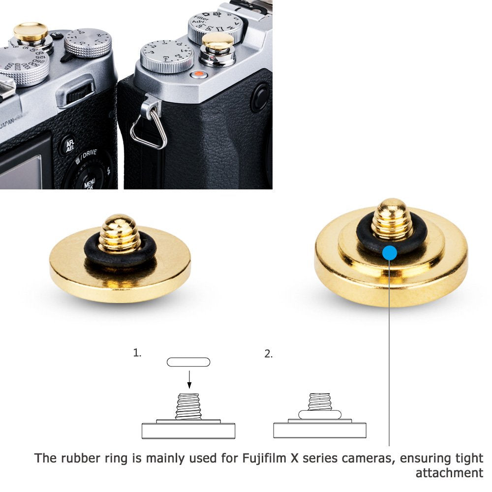 Jjc 2-Pack Camera Soft Shutter Release Button For Fuji Fujifilm X-T3 X-T4 X-T2 X-T50 X-T30 X-T20 X-Pro3 X-Pro2 X100Vi X100V X100