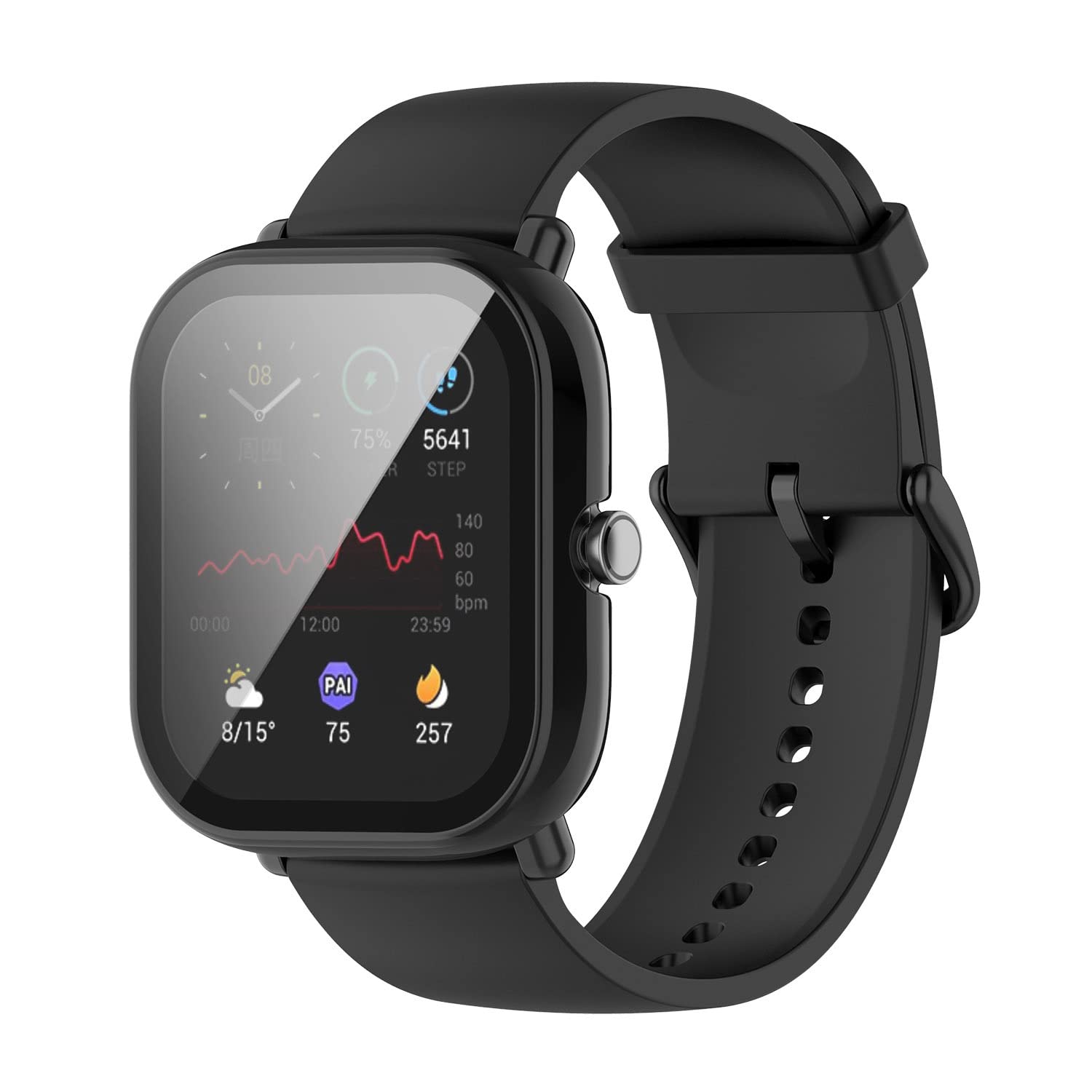 Compatible With Amazfit Gts 2 Mini Screen Protector Case, Hard Pc Ultra Thin Bumper Overall Shock Proof Scratch Resistant Protec