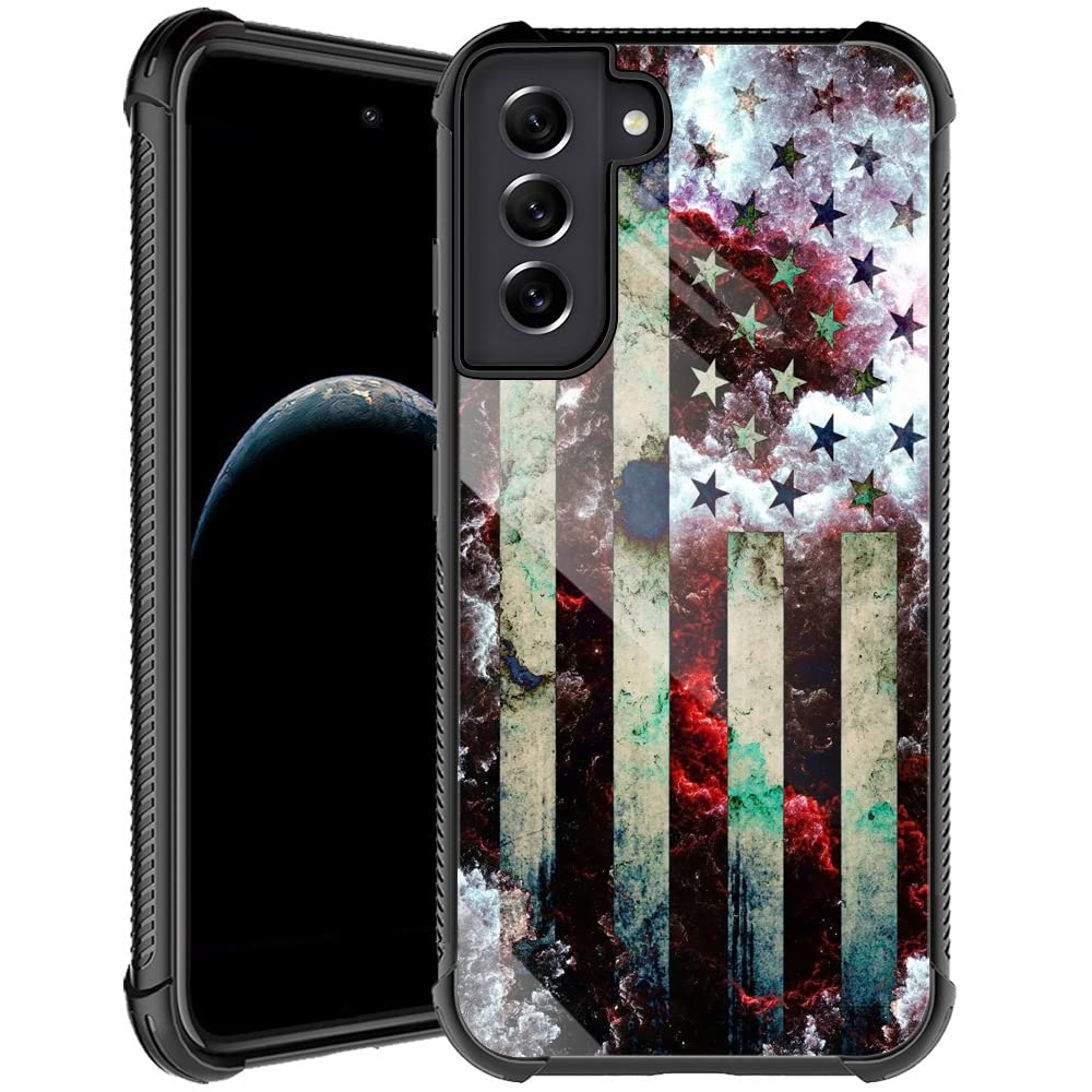 Samsung Galaxy S21 Case,Usa Flag Stardust Galaxy S21 Cases For Boys Men,Anti Scratch Soft Tpu Protect Pattern Design Case Compat