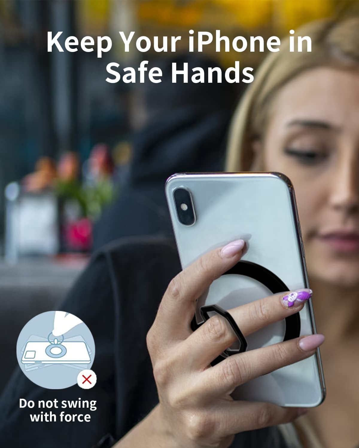 Aurox Magnetic Phone Grip For Magsafe Ring Holder Adjustable Magnetic Phone Ring Holder For Iphone 14/14 Pro/14 Pro Max/14 Plus/