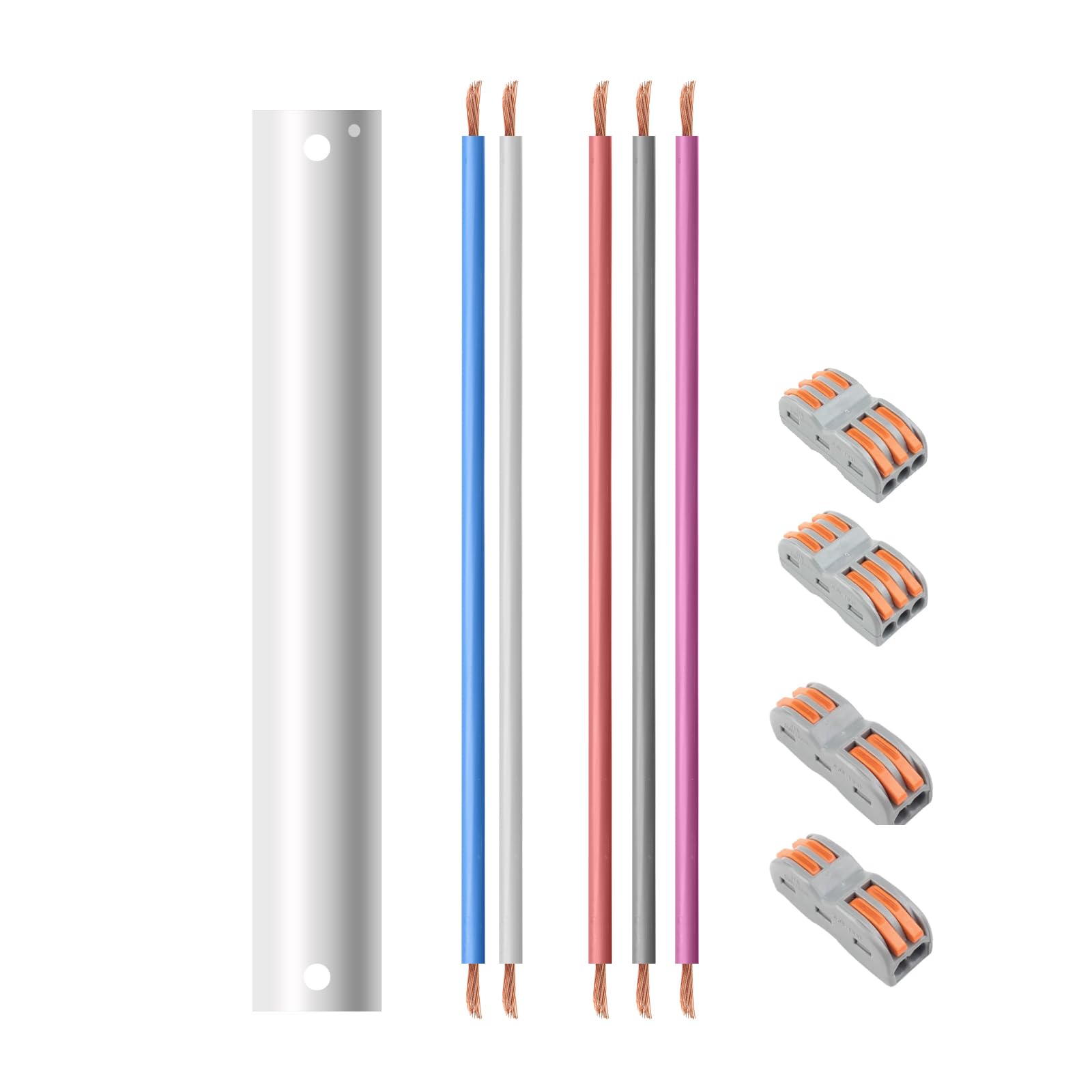 Fujibonny 68'' Ceiling Fan Downrod, ?1'' Outside Diameter?Matte White Extension Downrod Including 5 Extension Wires And 4 Wiring