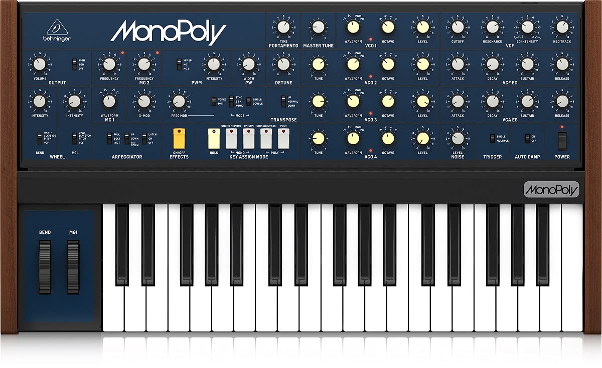 Behringer Monopoly 37-Key Analog 4-Voice Polyphonic Synthesizer