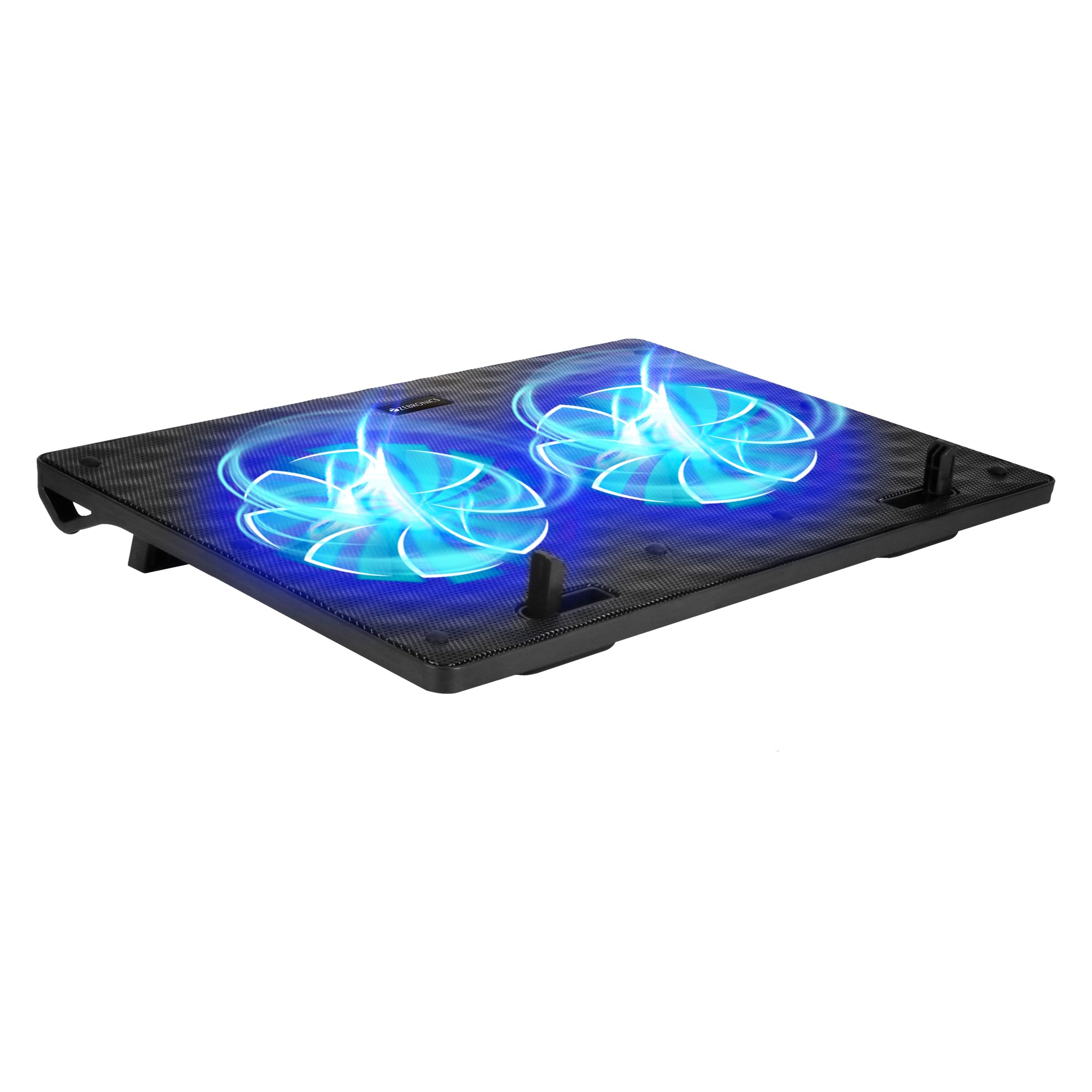 Zebronics, ZEBNC3300 USB Powered Laptop Cooling Pad with Dual Fan, Dual USB Port and Blue LED Lights