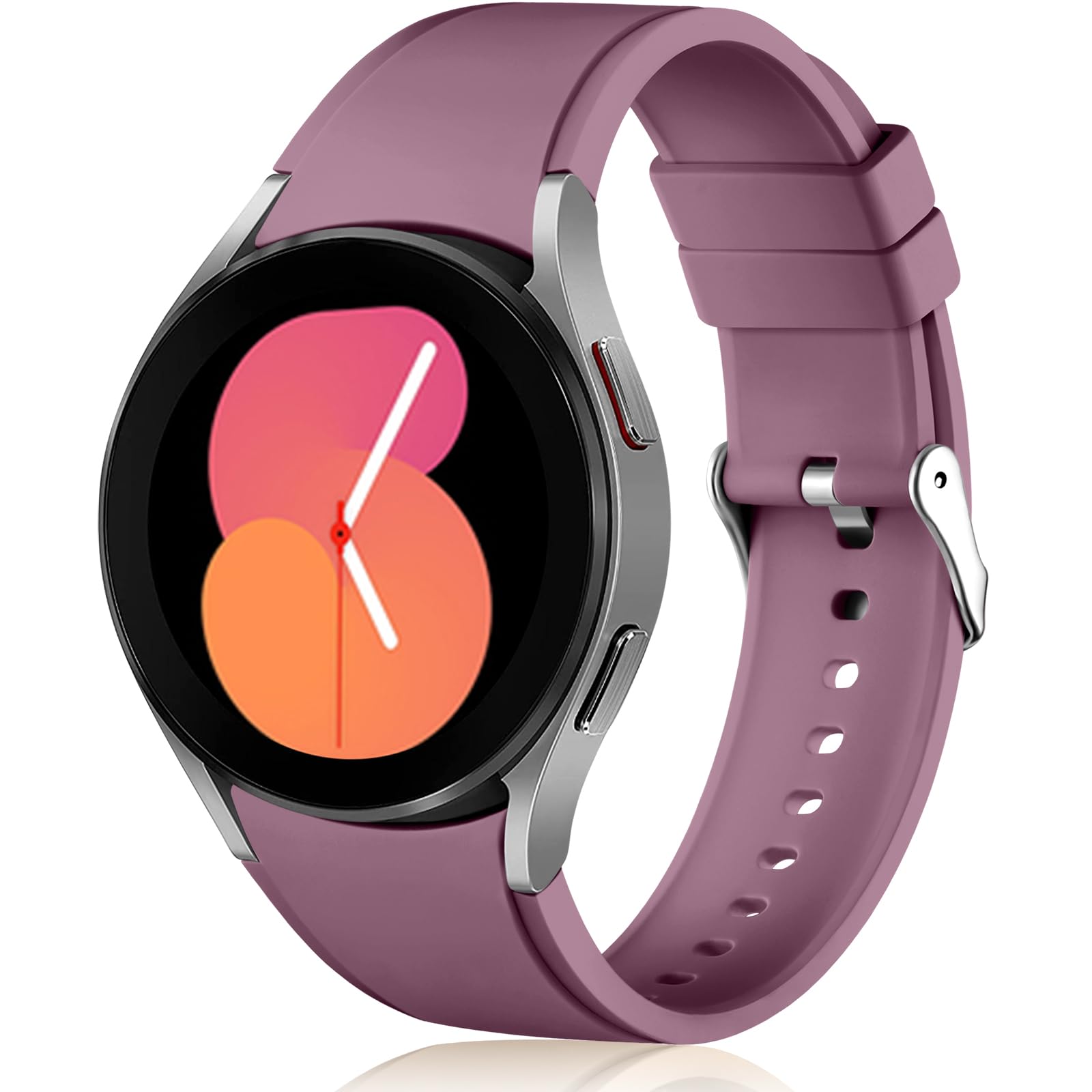 Lerobo Sport Bands Compatible For Samsung Galaxy Watch 4 & 5 & 4   Adjustable Size 44Mm 216Mm   Soft Silicone Rubber Material