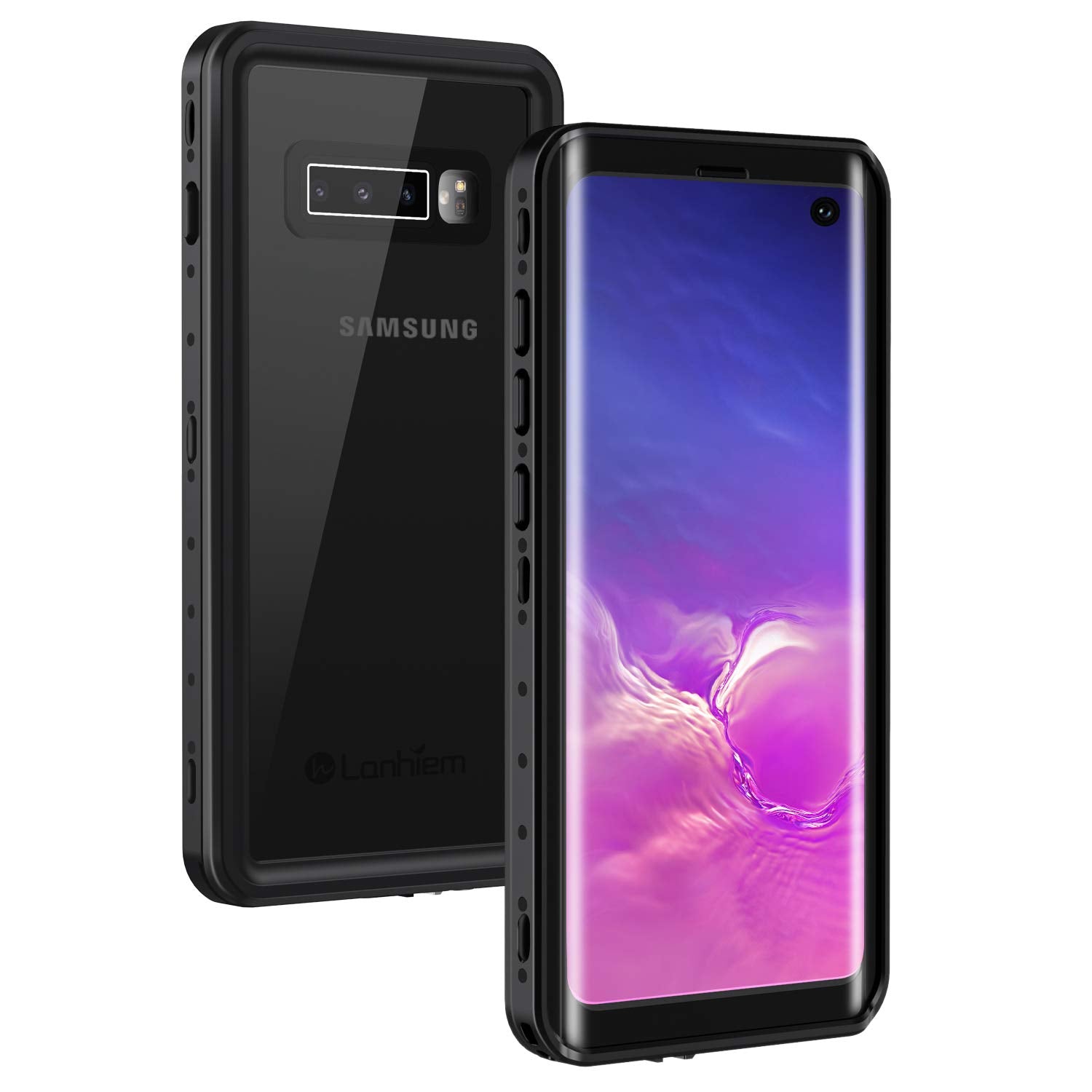 Lanhiem For Samsung Galaxy S10 Case, Ip68 Waterproof Dustproof Case With Built In Screen Protector, Rugged Full Body Shockproof
