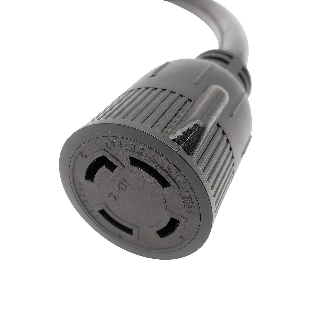 Parkworld 885477A Adapter Cord 5 15 Male Plug To Locking L14 30 Female Receptacle (10Awg, 18Inch)