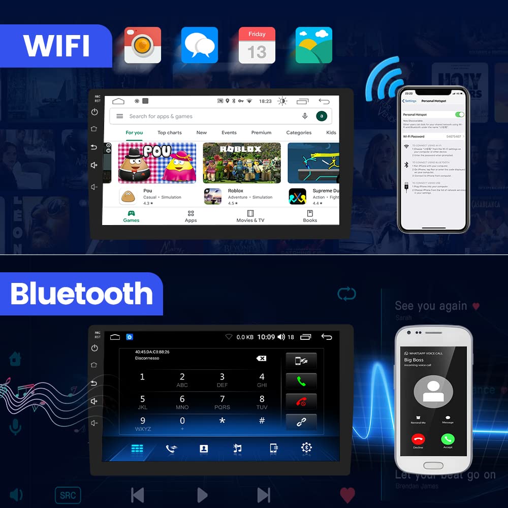 10.1 Inch Car Stereo Radio [2Gram 32Grom] Compatible For Honda Accord 7Th 2003 2007 With Wireless Carplay Android Auto,Android 1