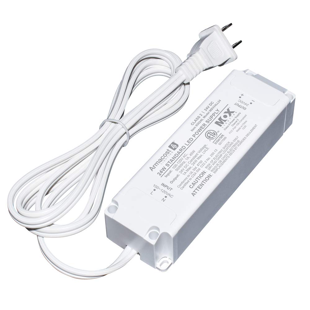 Armacost Lighting 850240 24 Volt Led Power Supply, 24 Watt, White