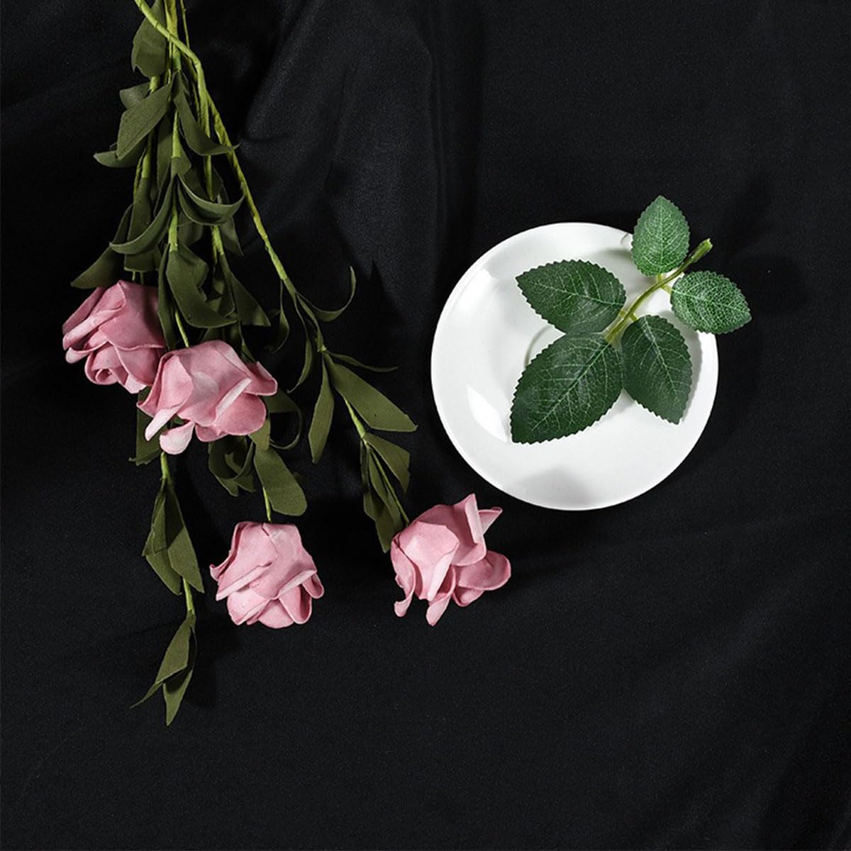 Hmtfoto Black Backdrop Background Fabric Backdrop For Shoot Portraits Party Video Studio 8X10Ft