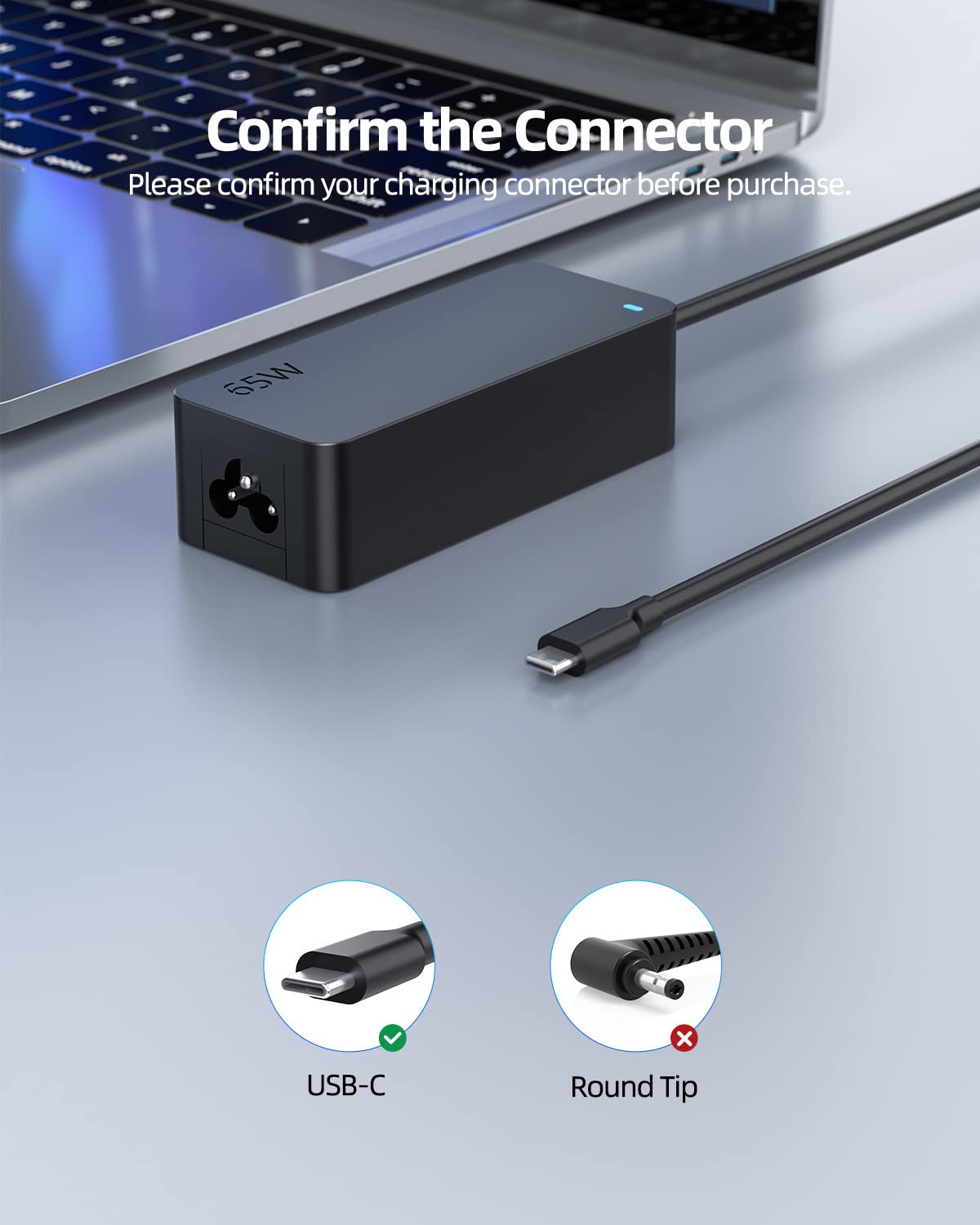 65W Usb C Ac Charger Fit For Lenovo Thinkpad X1 Carbon, X1 Yoga, X1 Tablet Series, X1 Carbon 5Th 6Th 7Th 8Th Gen, X1 Yoga 2Nd 3Rd 4Th 5Th, X1 Tablet 2Nd 3Rd Generation Laptop Power Supply Adapter Cord