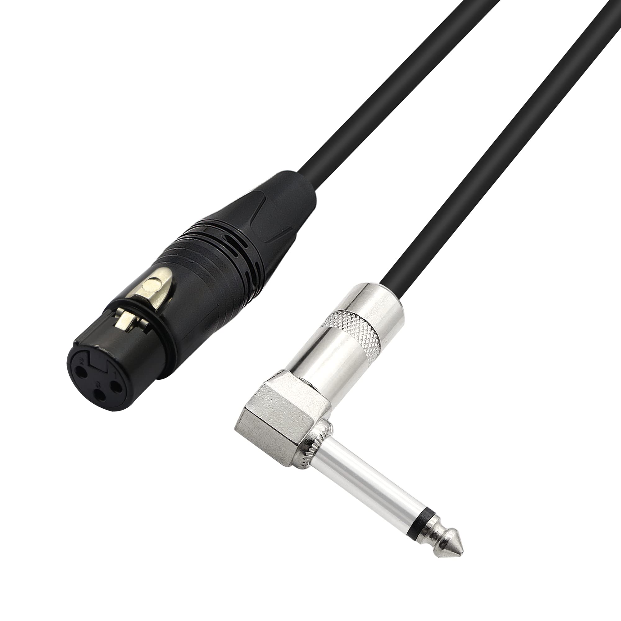 Pngknyocn Right Angle 6.35Mm Mono To Xlr 3 Pin Cable,90 Degree 1/4 Male To Xlr Female Interconnect Cable For Soundbox, Microphone, Power Amplifier Etc(50Cm)