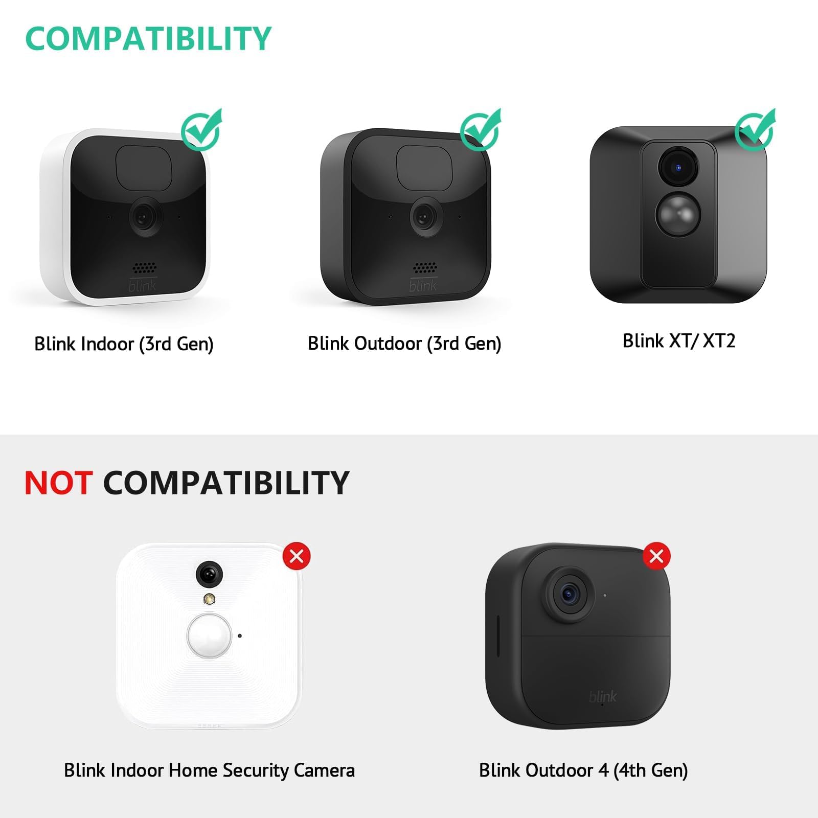 Olaike 2 Pack 26Ft/8M Weatherproof Micro Usb Power Cord And Adapter Compatible With Blink Outdoor Indoor Camera 3Rd Gen/Xt/Xt2 C