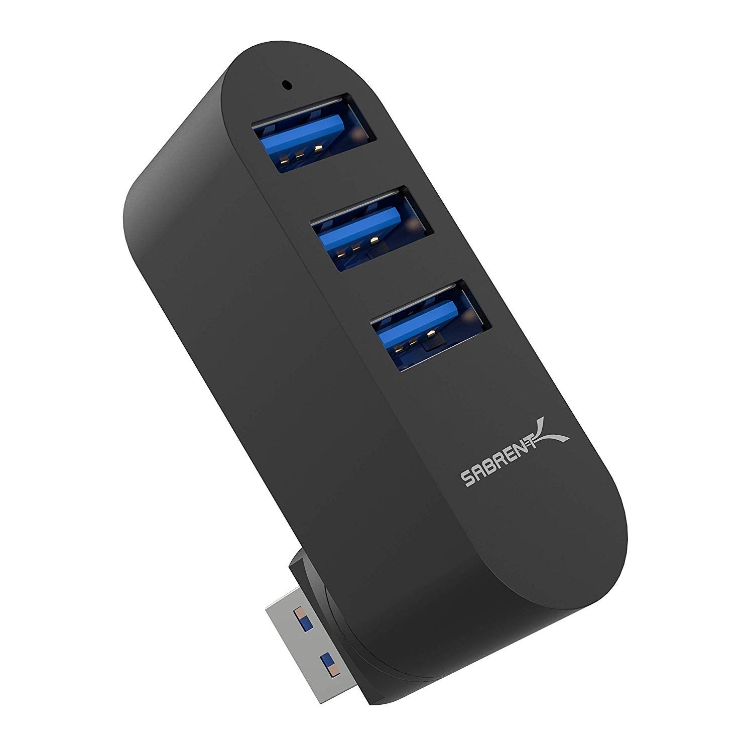 SABRENT Premium 3 Port Aluminum Mini USB 3.0 Hub [90�/180� Degree Rotatable] (HB R3MB)