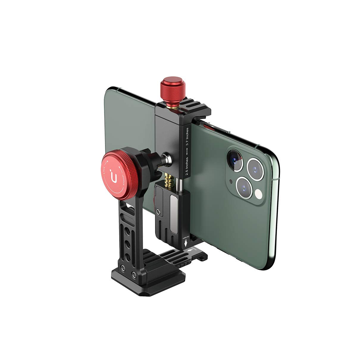Ulanzi St 14 Smartphone Tripod Mount Adapter Aluminum With Cold Shoe, 360 Cell Phone Stand Holder Clamp For Iphone 13 12 11 Max