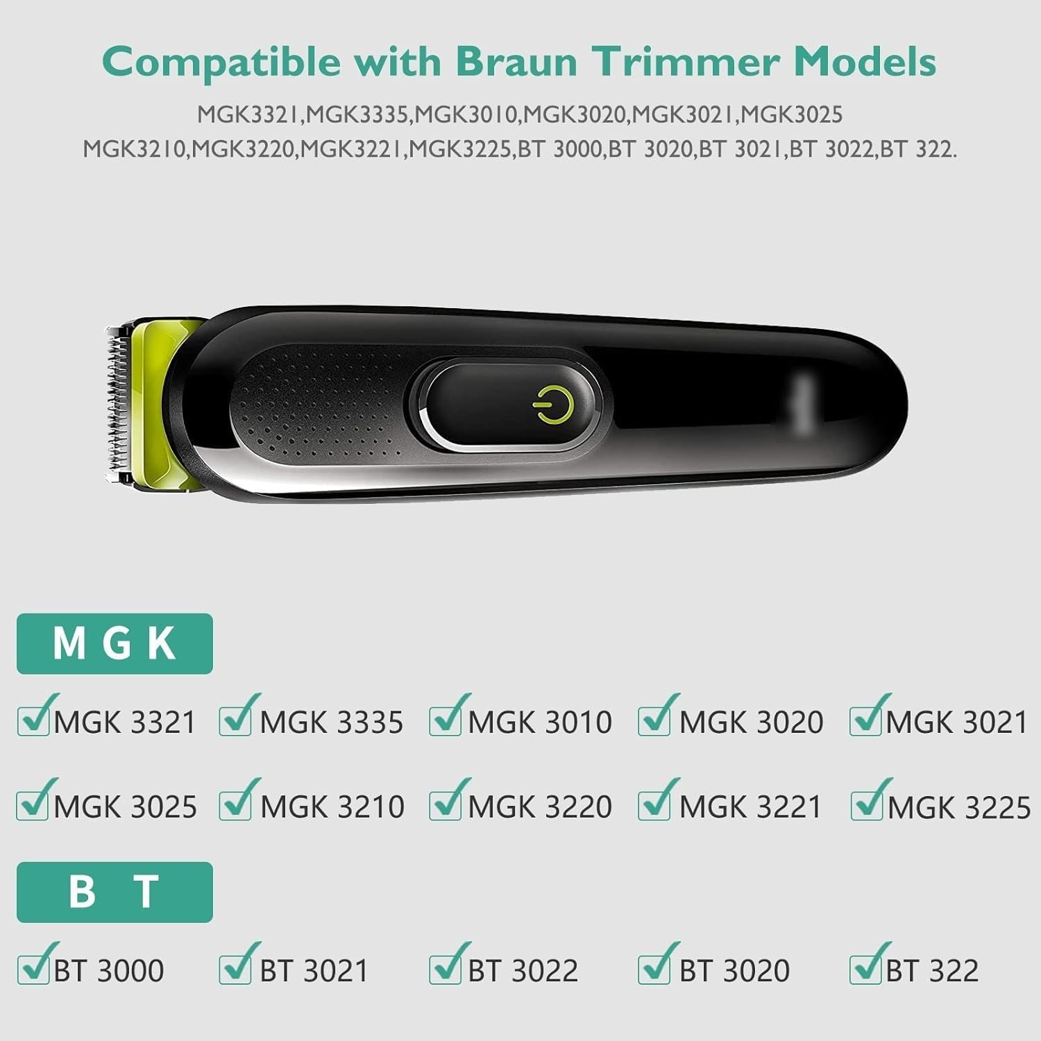 For Braun Beard Trimmer Charger, Power Cord Compatible With Braun Mgk3010 Mgk3020 Mgk3021 Mgk3025 Mgk3210 Mgk3220 Mgk3221 Mgk322