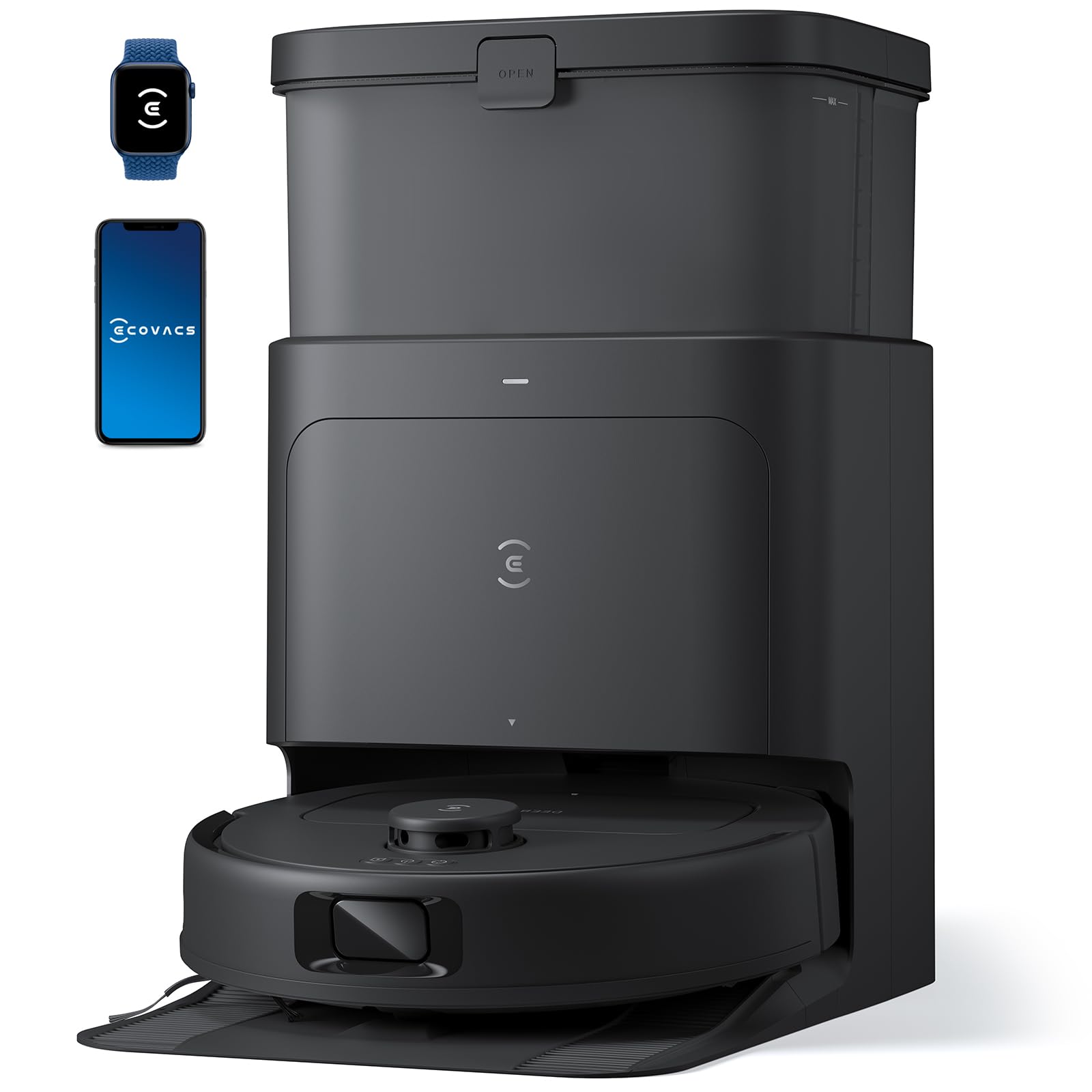 Ecovacs Deebot N30 Pro Omni Robot Vacuum And Mop, 10000Pa Suction, Truedge Adaptive Edge Mopping, Zerotangle 2.0 Technology,140?