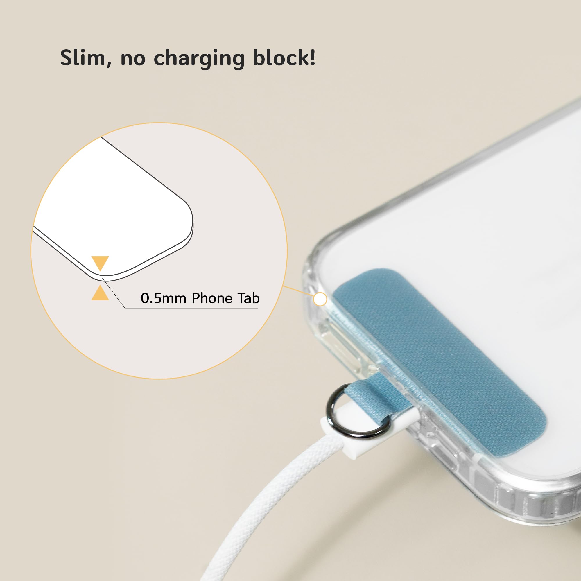 Ekax 2 Pack Crossbody & Neck Phone Strap, Customizable Neck Strap With 0.5Mm Removable Phone Tab, Hands-Free Holder For Phones,