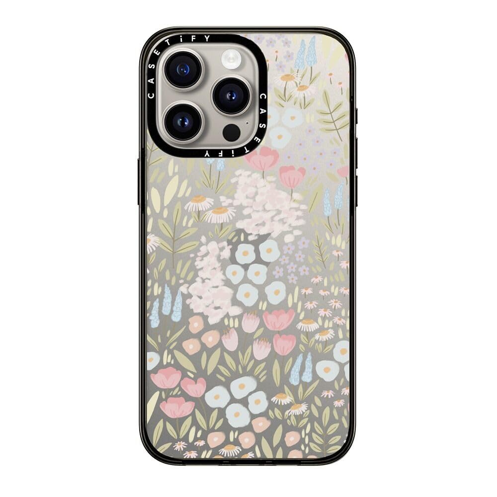 Casetify Compact Case For Iphone 15 Pro Max [2X Military Grade Drop Tested / 4Ft Drop Protection]   Eleanor   Clear Black