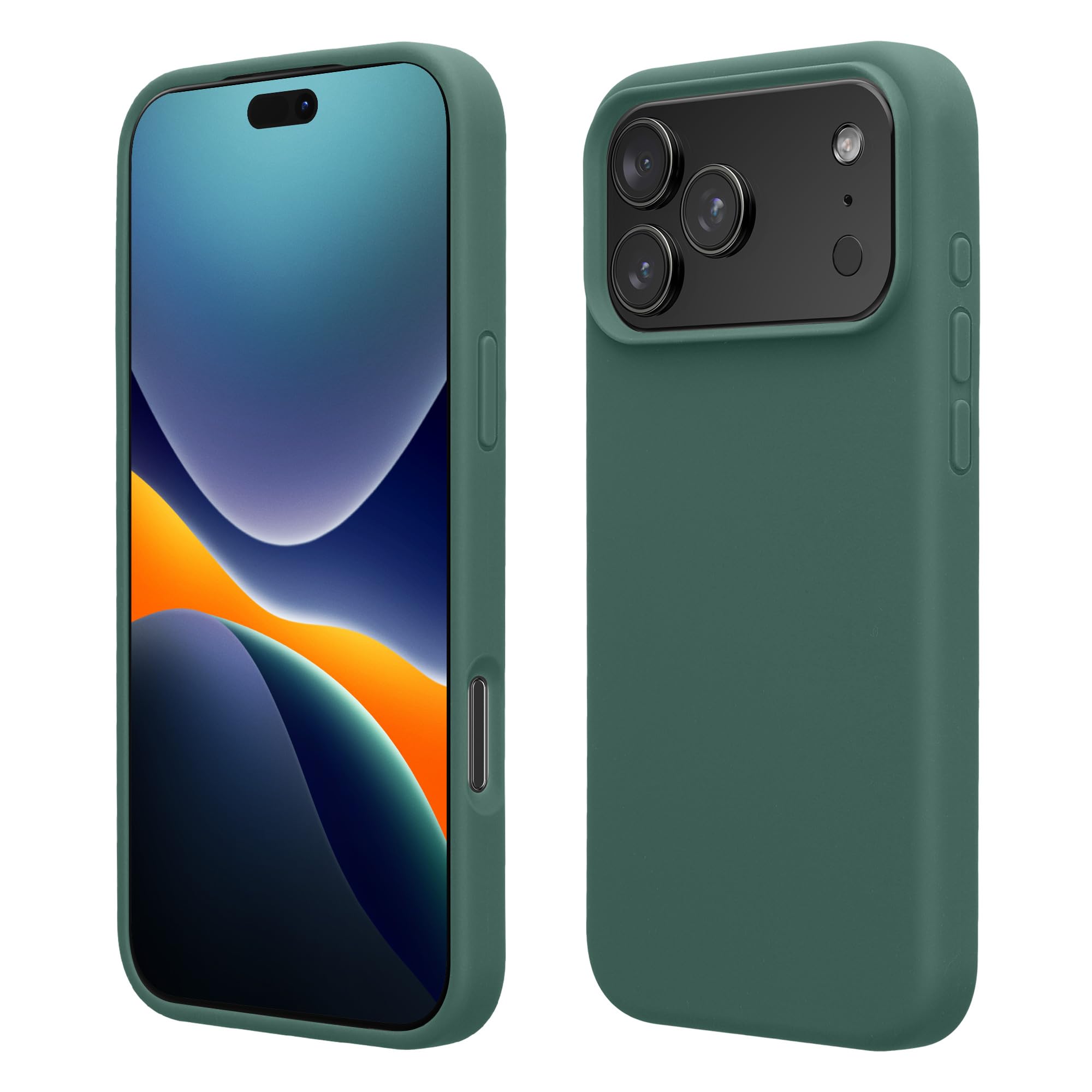 kwmobile Case Compatible with Apple iPhone 17 Pro Case - TPU Silicone Phone Cover with Soft Finish - Forest Green