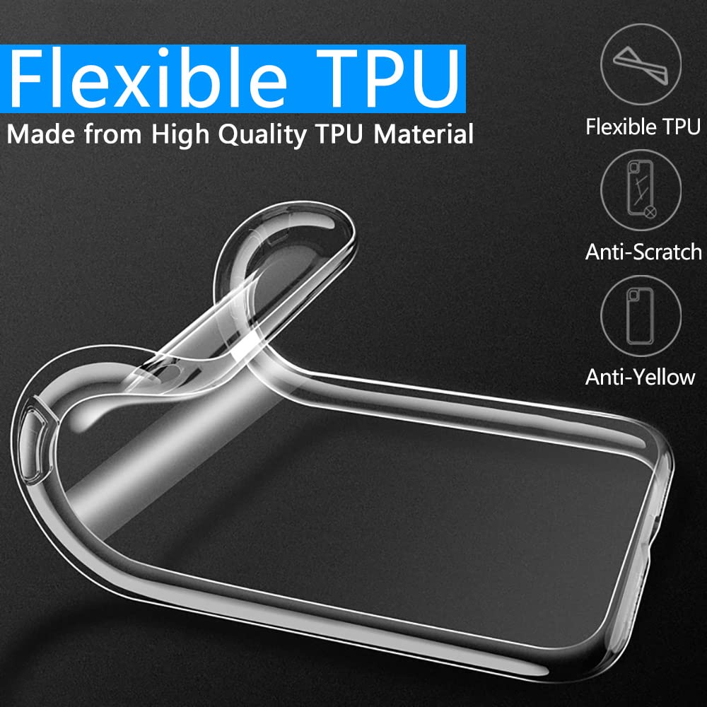 Keepca For Moto G Stylus 5G 2021 Clear Case,Slim Thin Soft Skin Flexible Tpu Silicone Rubber Gel Lightweight Anti Scratch Shockp