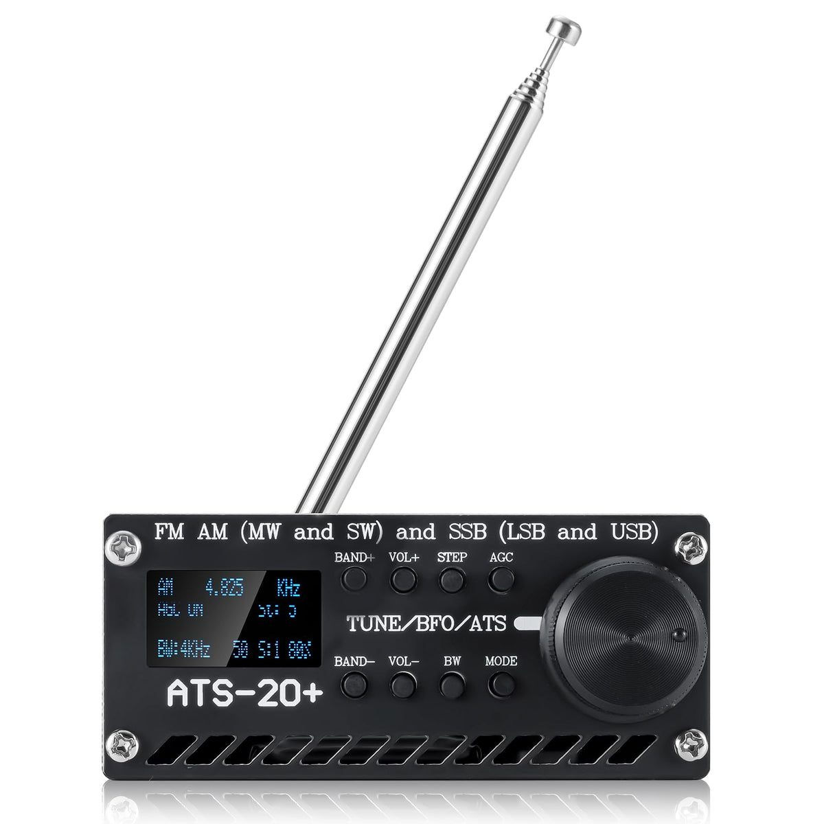 Si4732 Ats 20+ Portable Shortwave Radio Receiver, Goozeezoo Fm Am (Mw Sw) Lw Ssb (Lsb Usb) Full Band Radio Receiver, Big Speaker