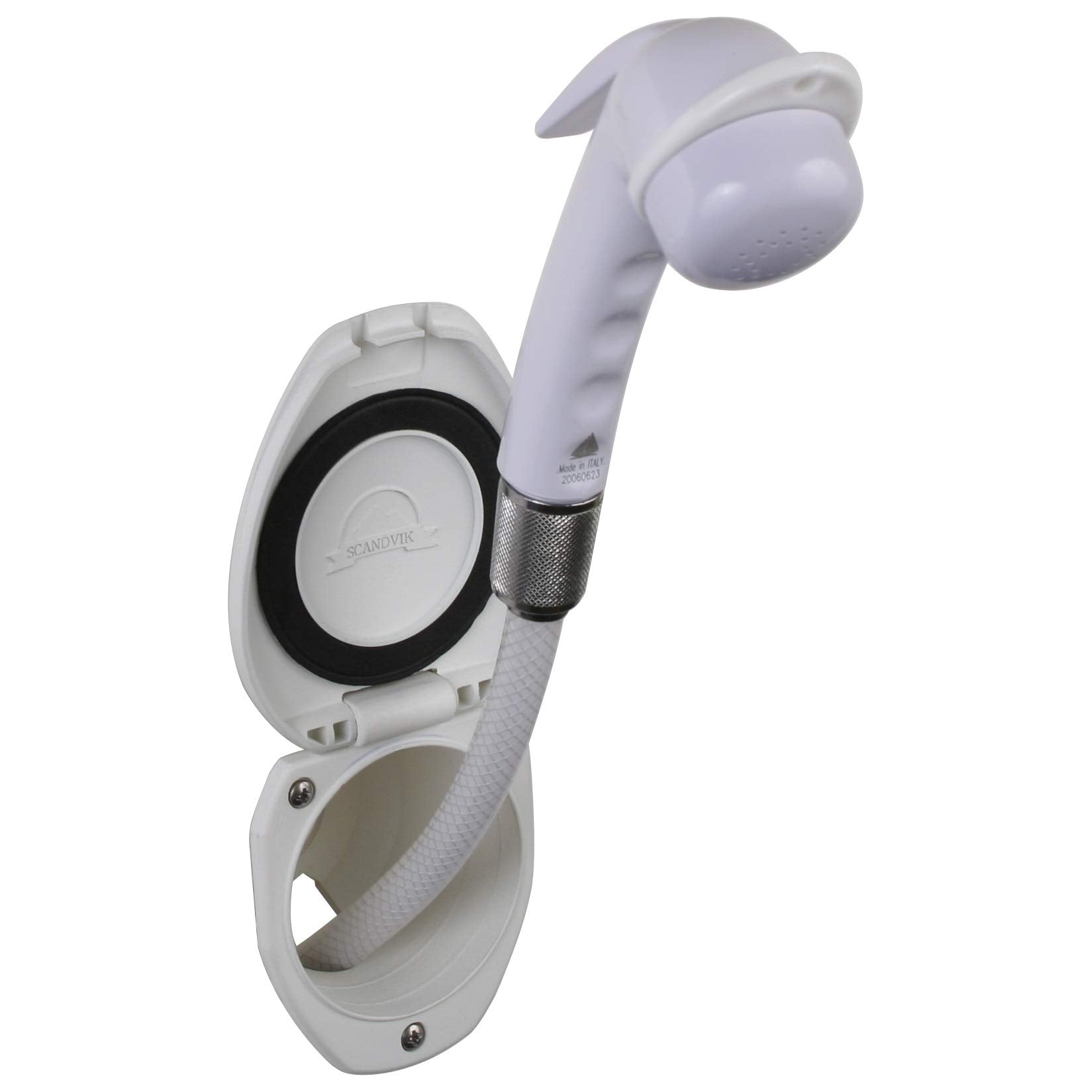 Scandvik Recessed Shower W/ 6' Hose - Euro Spray,WBHDWB0178XBHQW