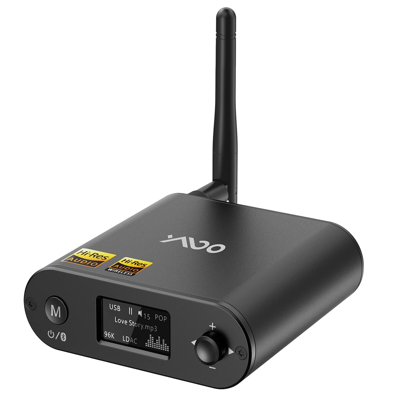 Ymoo Dac Bluetooth 5.1 Receiver,Ldac Aptx 30Ms Low Latency,Optical Coax Rca 3.5Mm Jack Hi-Res Input, Lossless Wireless Audio Ada