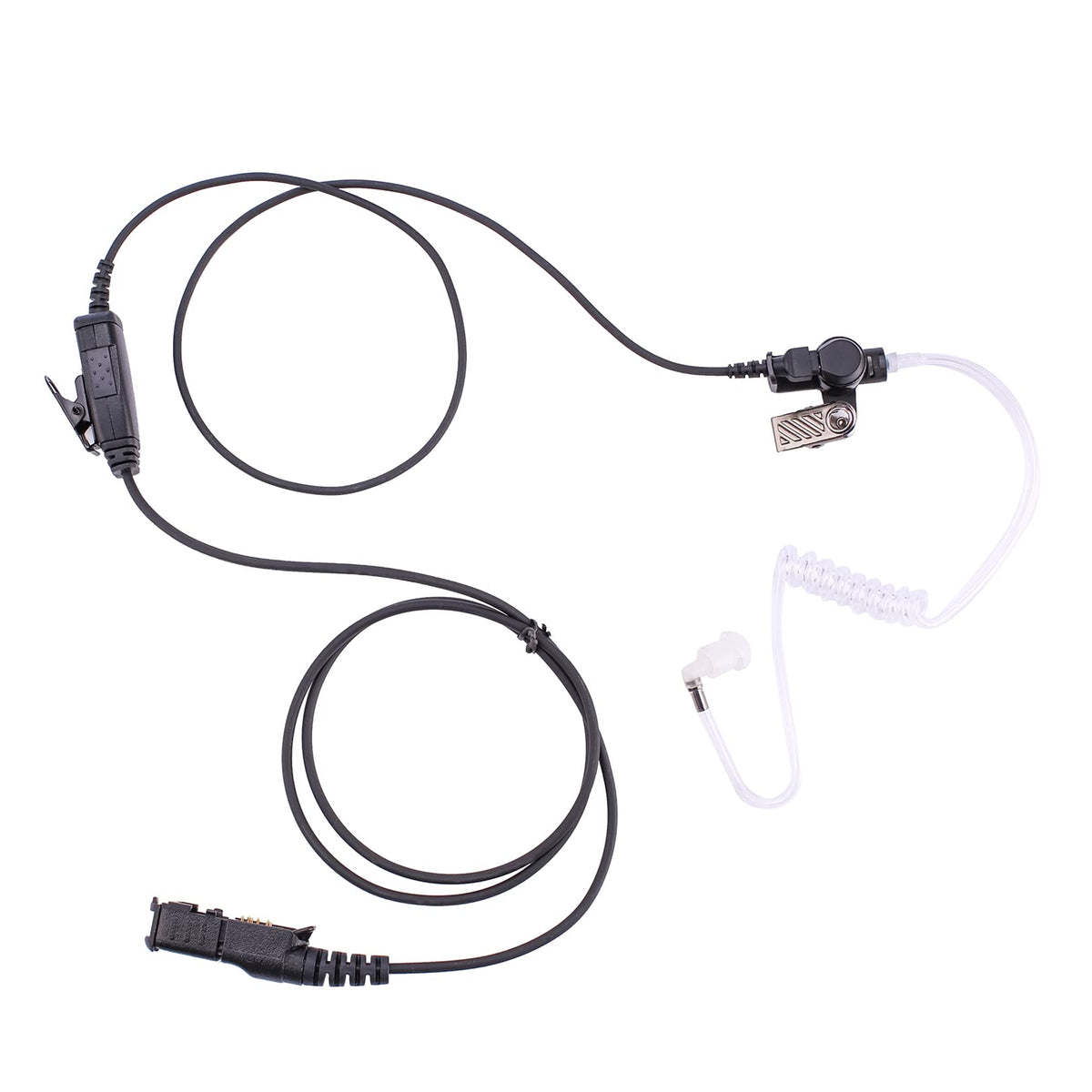 Pofenal Xpr3300E Xpr3500E Single Wire Walkie Talkie Earpiece Compatible For Xpr3500 Xpr3000 Xpr3300 With Ptt Mic Tansparent Air