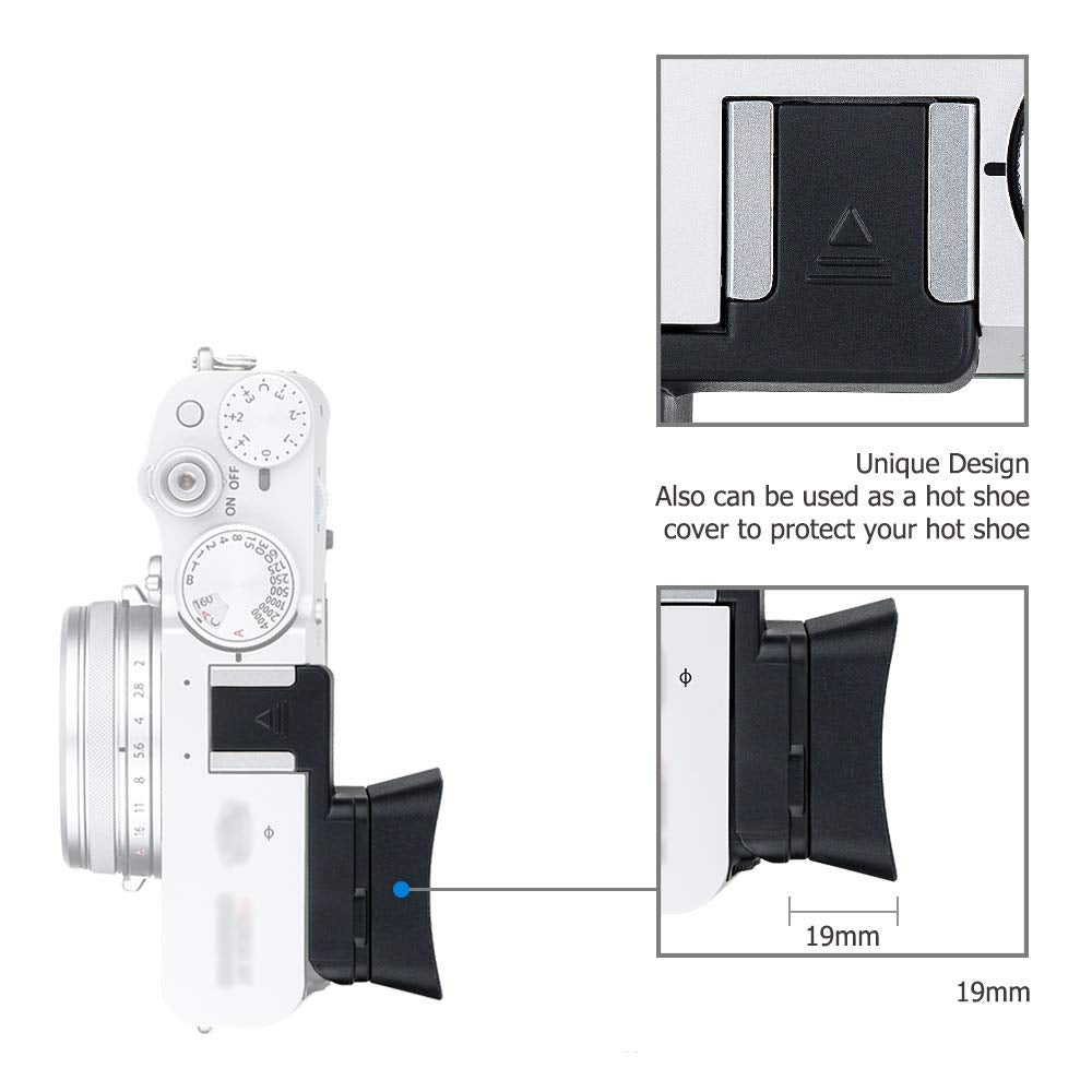Soft Silicon Camera Viewfinder Eyecup Eyepiece Eyeshade For Fujifilm Fuji X100Vi & X100V Eye Cup Protector (Hot Shoe Mount Insta