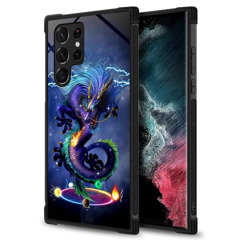 Samsung Galaxy S23 Ultra Case,Darkness Dragon Galaxy S23 Ultra Cases For Boys Men,Anti Scratch Soft Tpu Pattern Design Case Comp