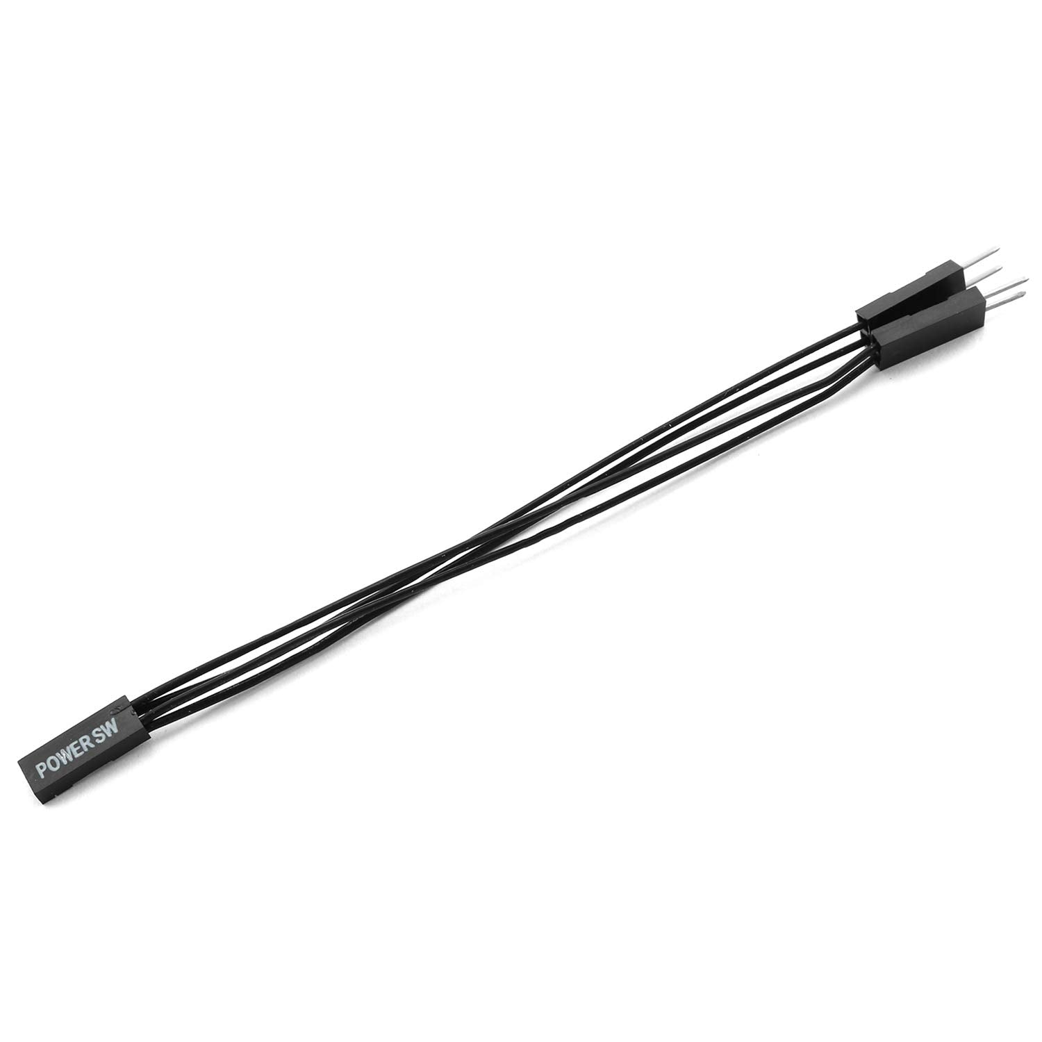 Dgzzi 2 Pins Single Female To Dual Male Black Jumper For Pc Motherboard Power Light Emitting Diode Switch Reset Hdd Hard Drive 4