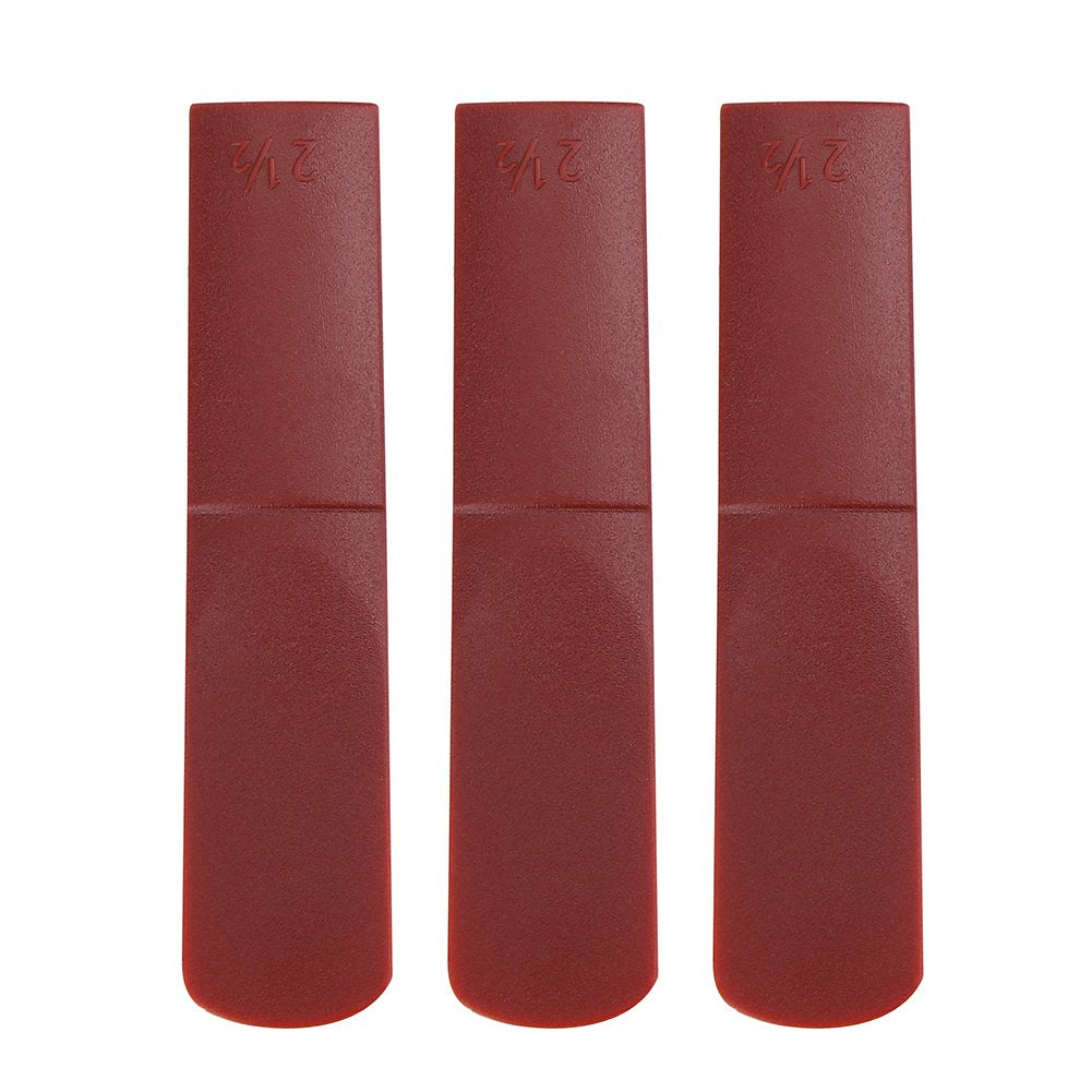 3pcs Saxophone Reeds, 2.5 Strength Reeds for Saxophone(Red)