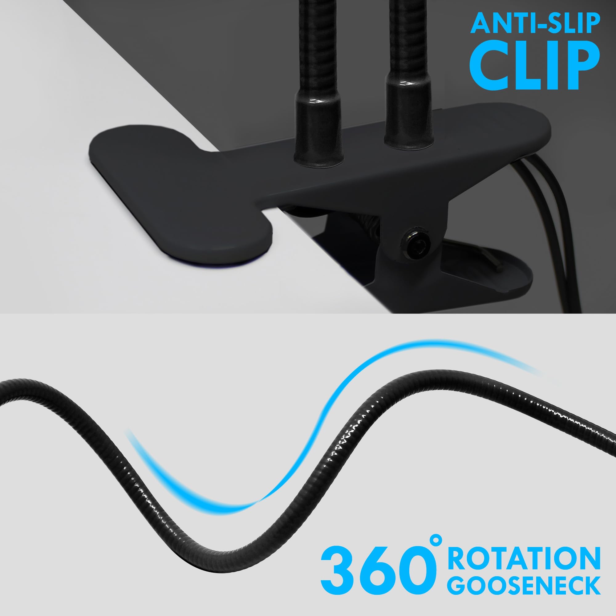 Aduro U Stream Selfie Ring Light with 24� Gooseneck Stand & Cell Phone Holder, Social Media Influencer Live Streaming Phone Mount and Light Kit (Black)