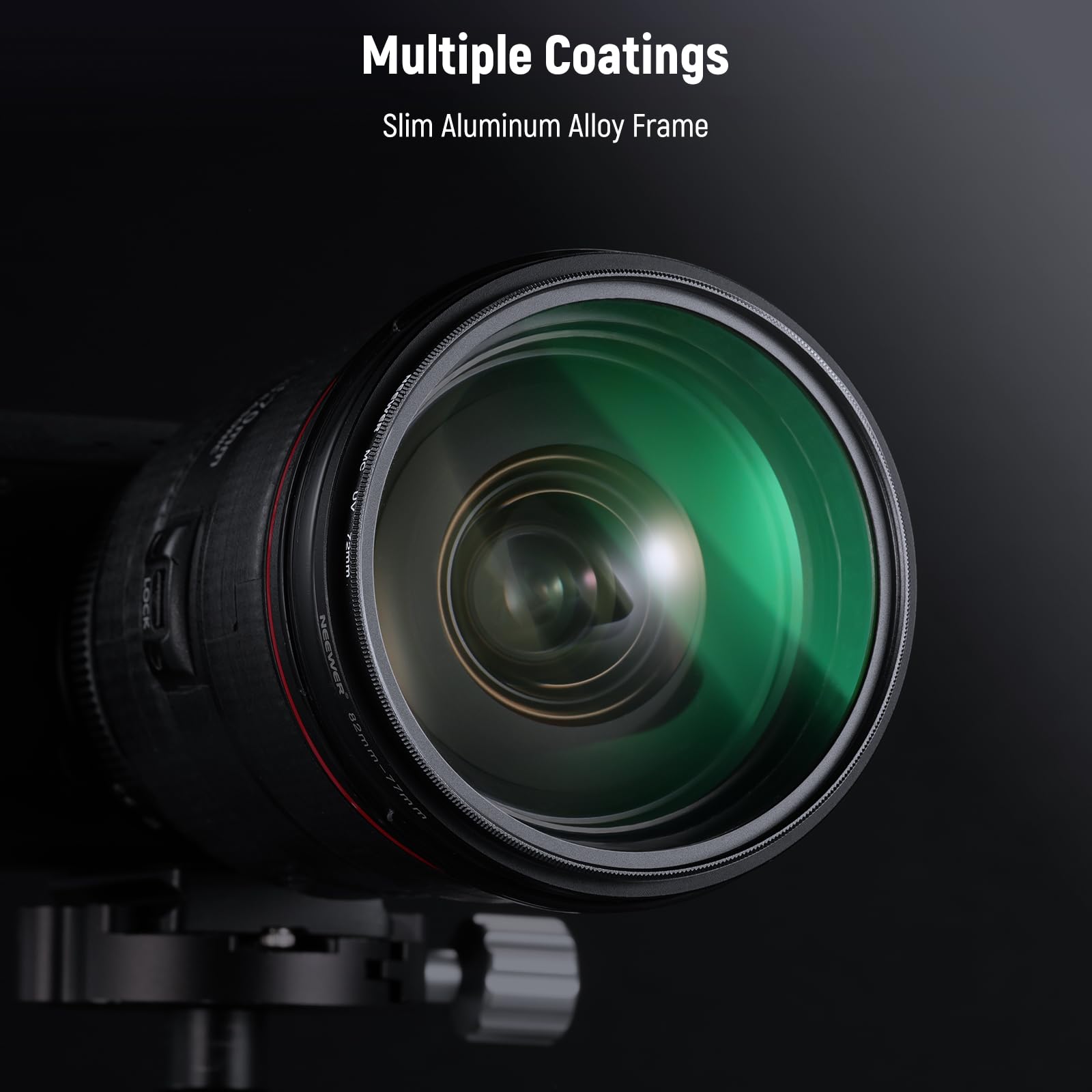 NEEWER 72mm UV CPL ND4 Multicoated Optical Glass Lens Filter Kit with Case