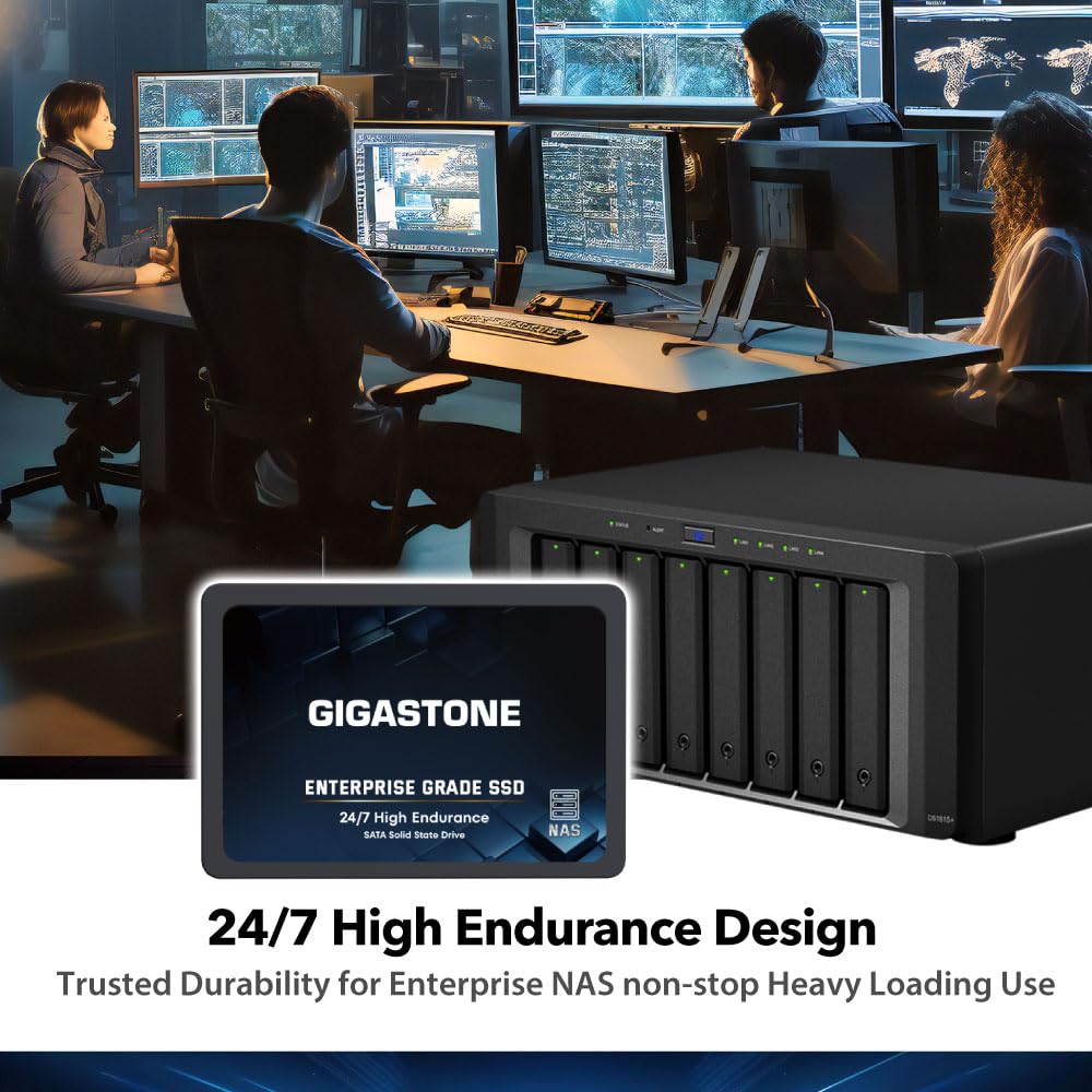 Gigastone Enterprise Ssd 4Tb Nas Ssd Drive Cache (2 Pack) 24/7 Durable High Endurance Business Server Data Center Raid Network A