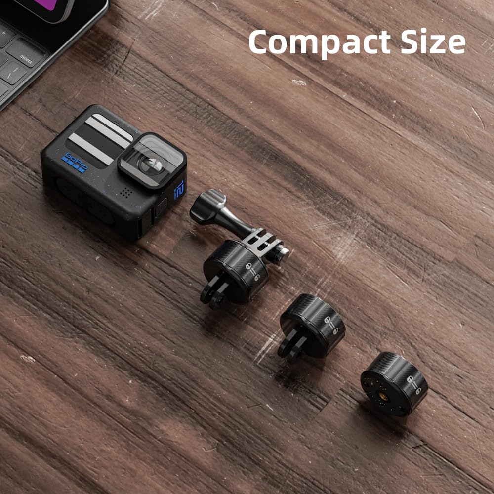 Skezn Magnetic Mount Accessories, Basic Set Quick Release Adapter Compatible With Gopro Hero 13/12/11/10/9, Insta360, Akaso, Dji And More (Magnetic Quick Release Kit)