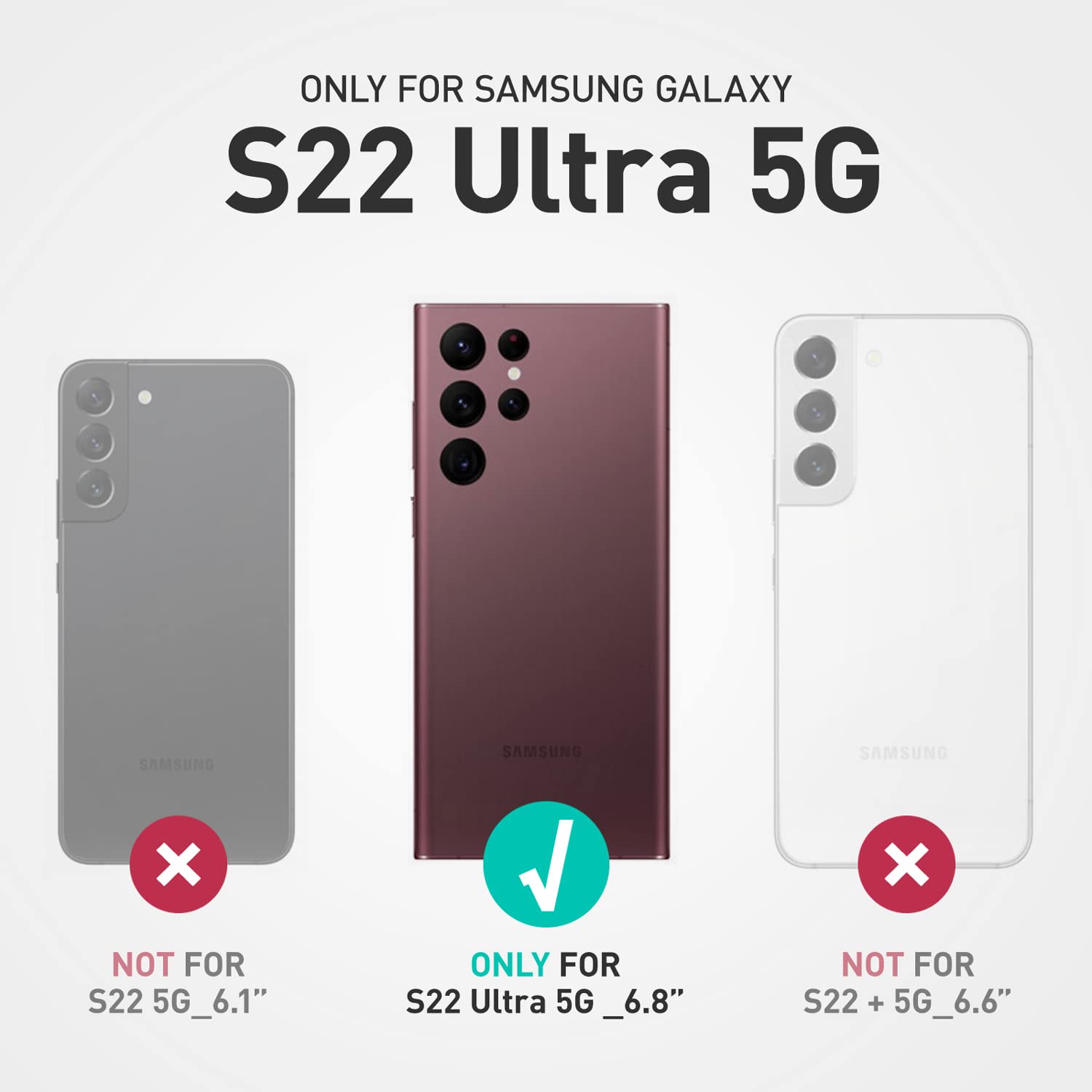 I Blason Cosmo Series For Samsung Galaxy S22 Ultra 5G (2022 Release), Slim Stylish Protective Case With Built In Screen Protecto