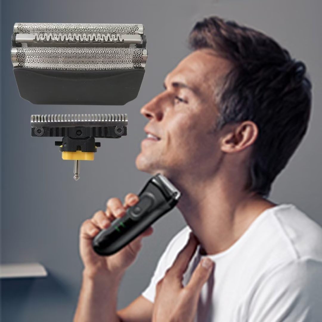 Upgraded 51B Black Electric Shaver Replacement Foil Head Razor Aceesories For Br Aun Waterflex Shaver 51B Mesh Cover 51S Waterfl