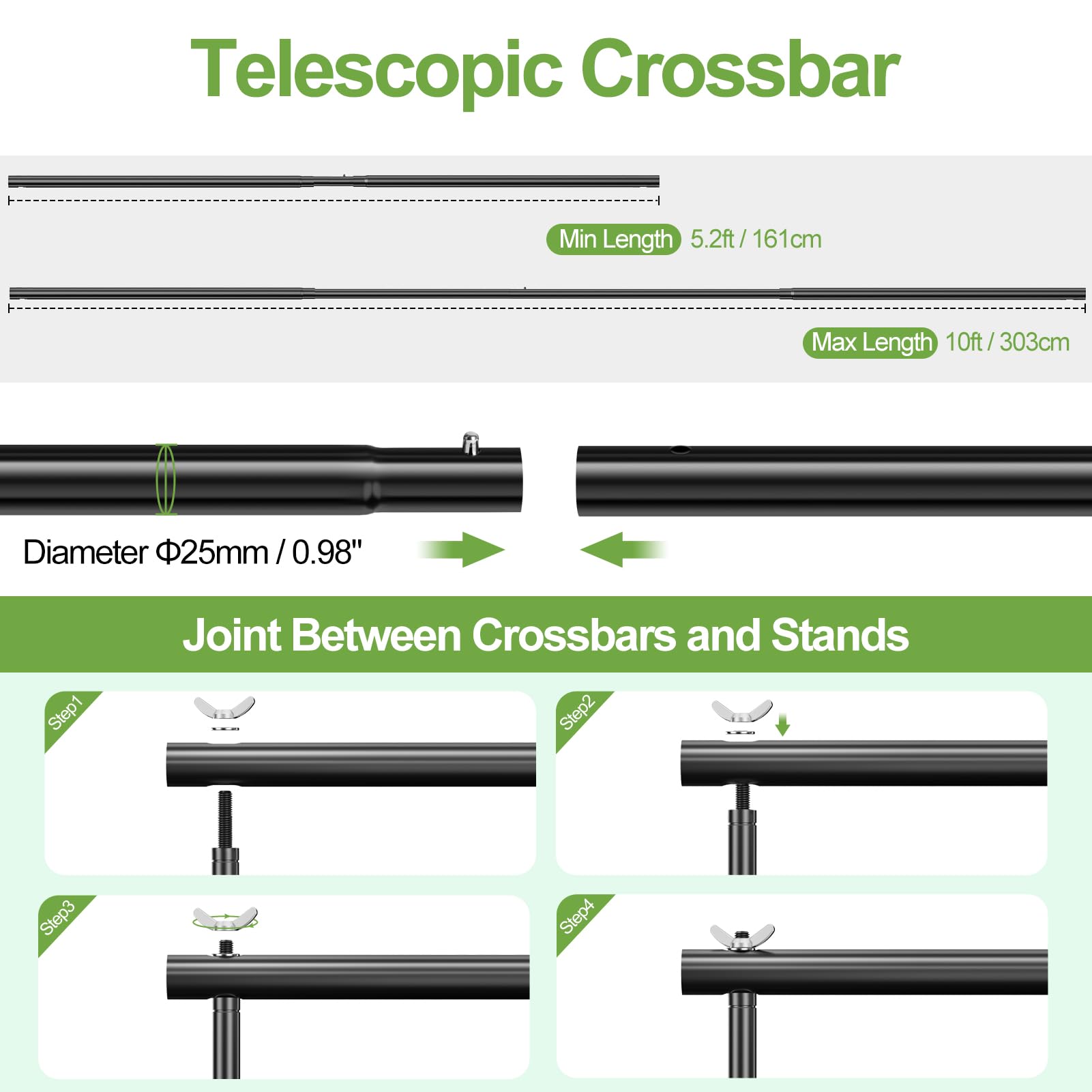 Fudesy Heavy Duty Backdrop Stand, 10X10Ft Adjustable Photo Background Stand Support System Kit With Steel Base, Pipe And Drape P