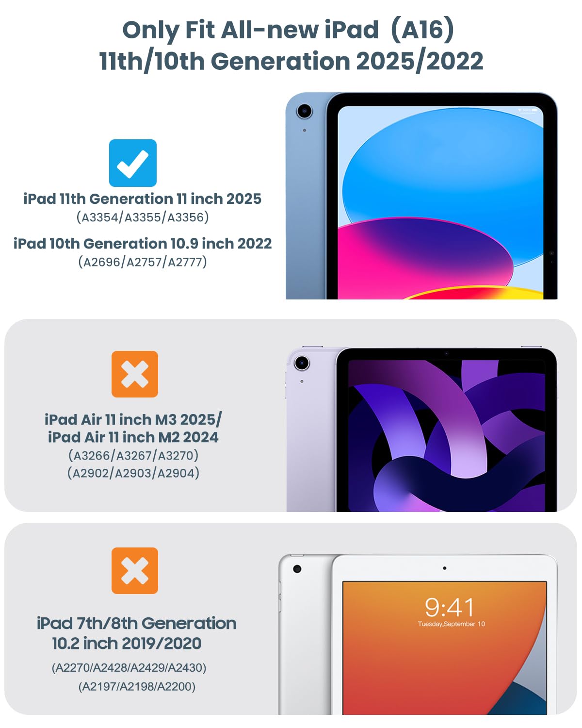 Timovo Magnetic Case For Ipad (A16) 11Th Generation 11 Inch 2025/Ipad 10Th Generation 10.9 Inch 2022, Smart Folio Magnetic Trifo