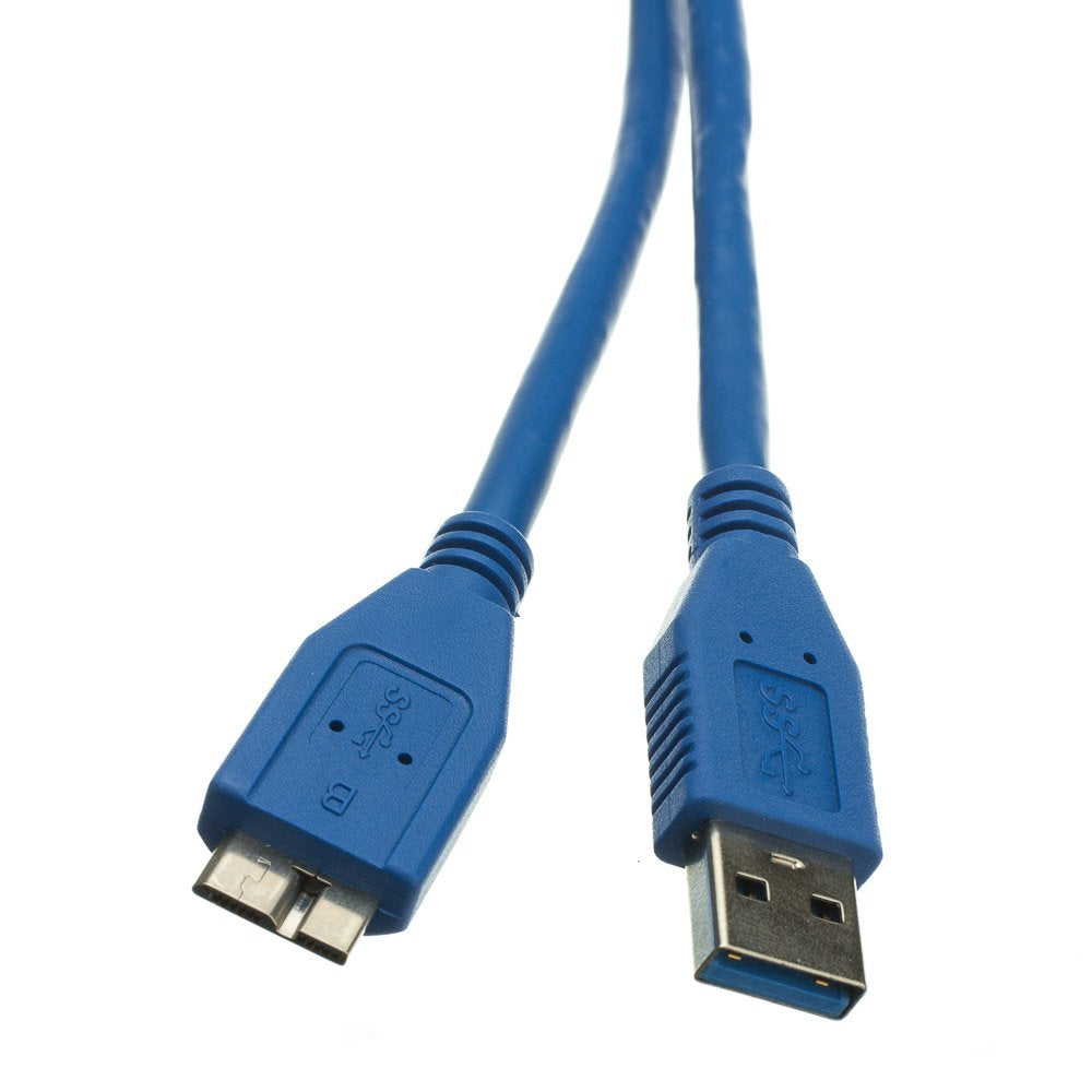 Cablewholesale Micro Usb 3.0 Cable, Blue, Type A Male/Micro B Male, A Male To Micro B High Speed Usb Cable, 10 Ft