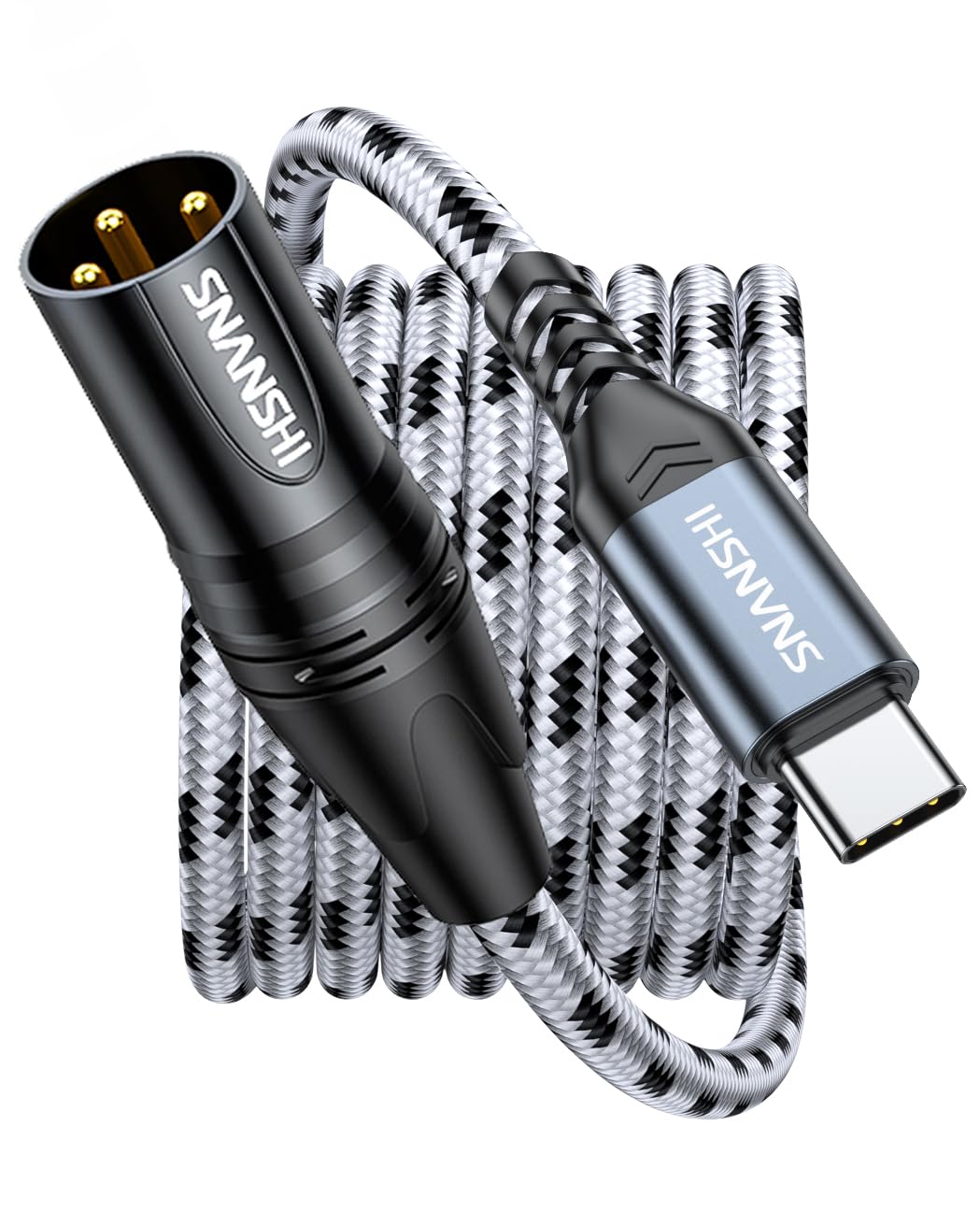 Snanshi Usb C To Xlr Cable 6 Ft, Usb Type C To Xlr Male Output Cable For Amplifier, Speaker, Mixer Console, Etc